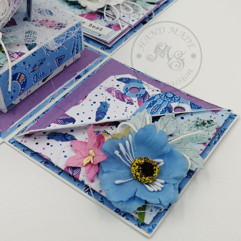 cardmaking, exploding boxes designed by MS Craftshop, antother of my favourite forms of handicrafts, papercraft