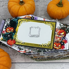 scrapbooking, Happy Halloween, a coffin-shaped mini photo album designed by MS Craftshop, presentation