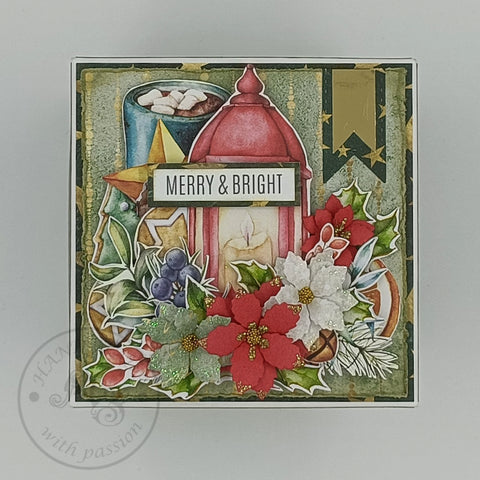 Christmas exploding box, made to order, designed by MS Craftshop, Craft&You Design paper, collection "Christmas vibes", cardmaking, presentation