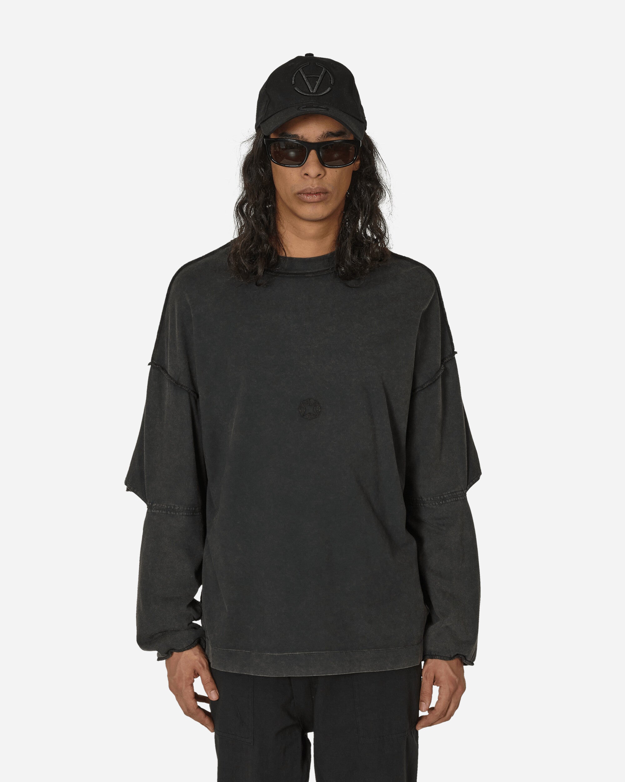 Shop Alyx Cut-out Elbow Longsleeve T-shirt Washed In Black