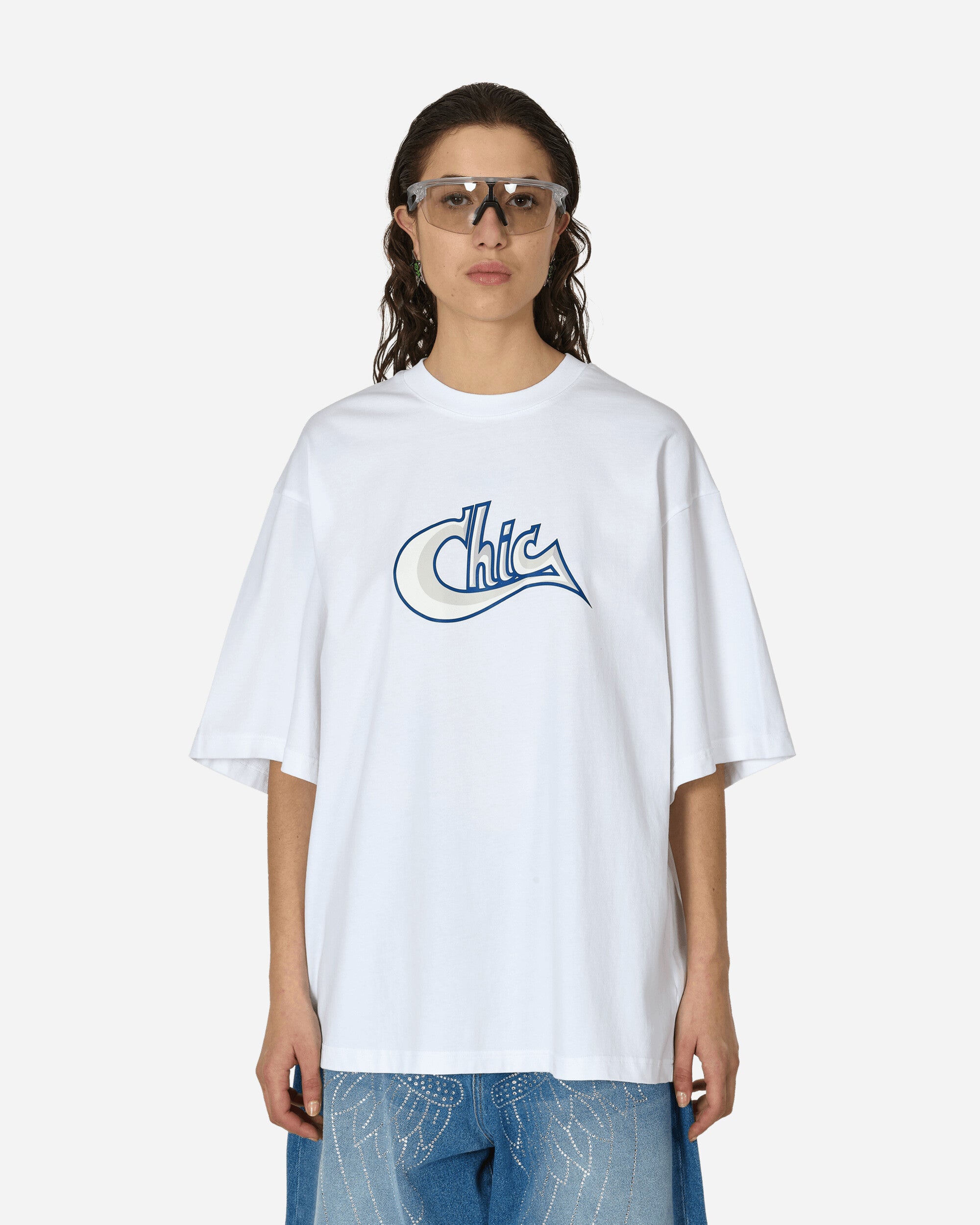 Shop Abra Chic Oversized T-shirt In White