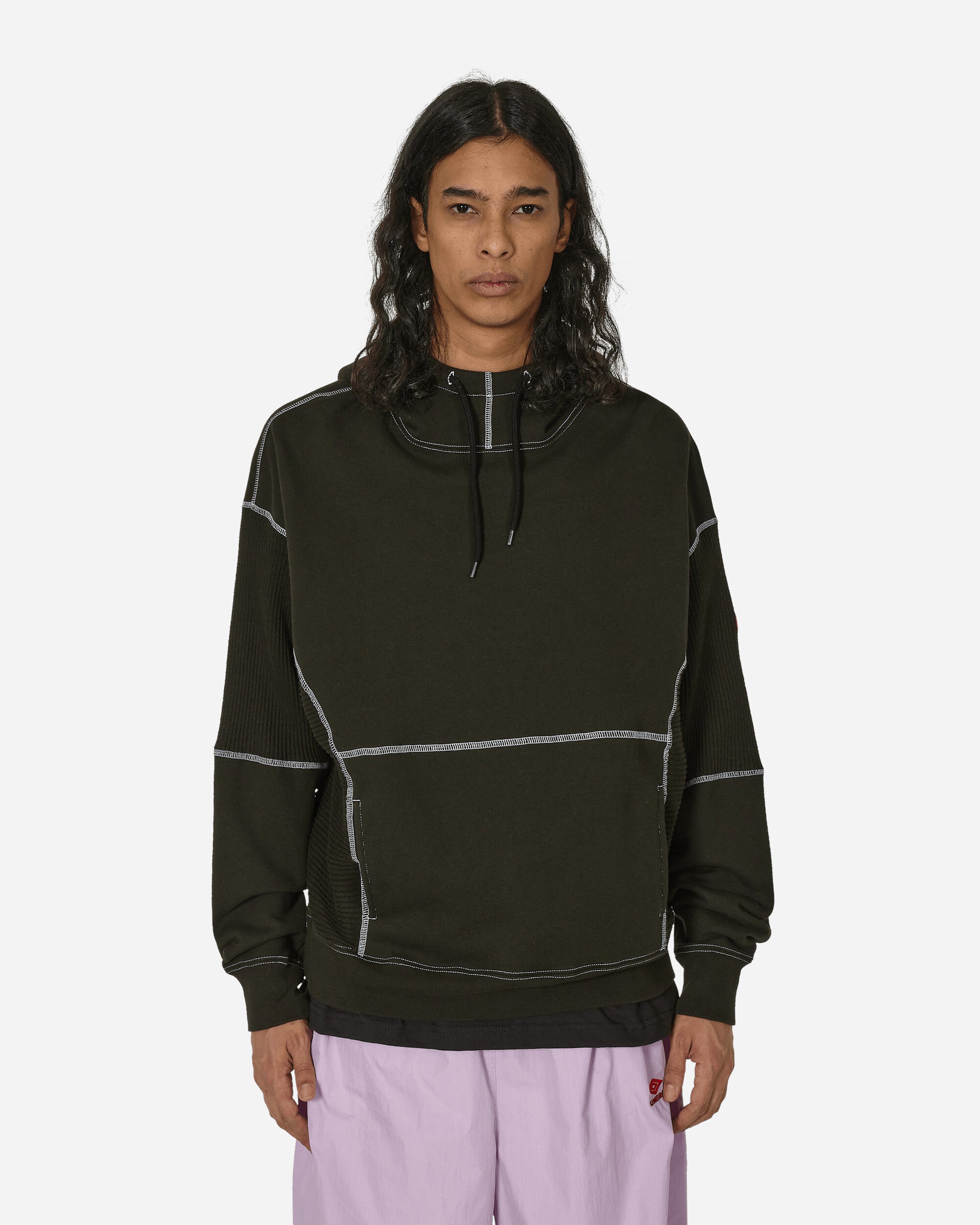 Shop Cav Empt Wide Rib Cut Heavy Hooded Sweatshirt In Black