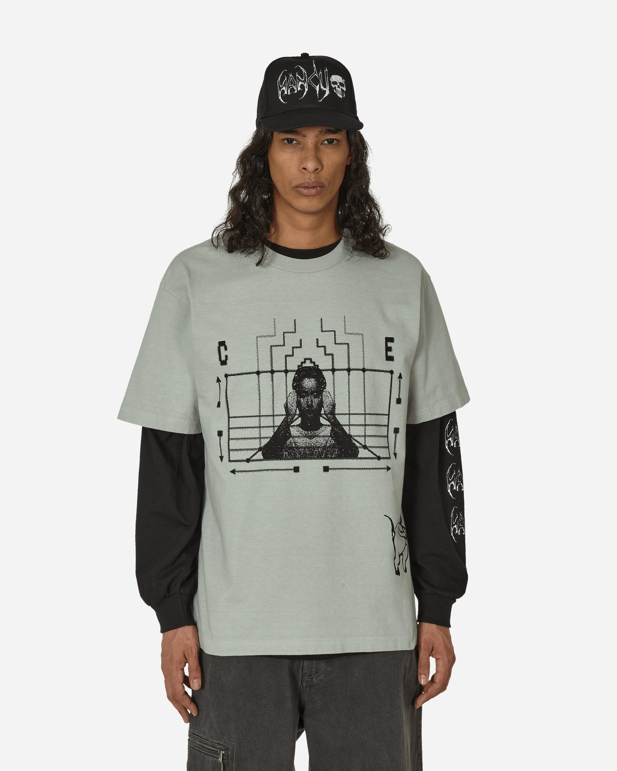 Shop Cav Empt Overdye Cause And Effect T-shirt In Grey