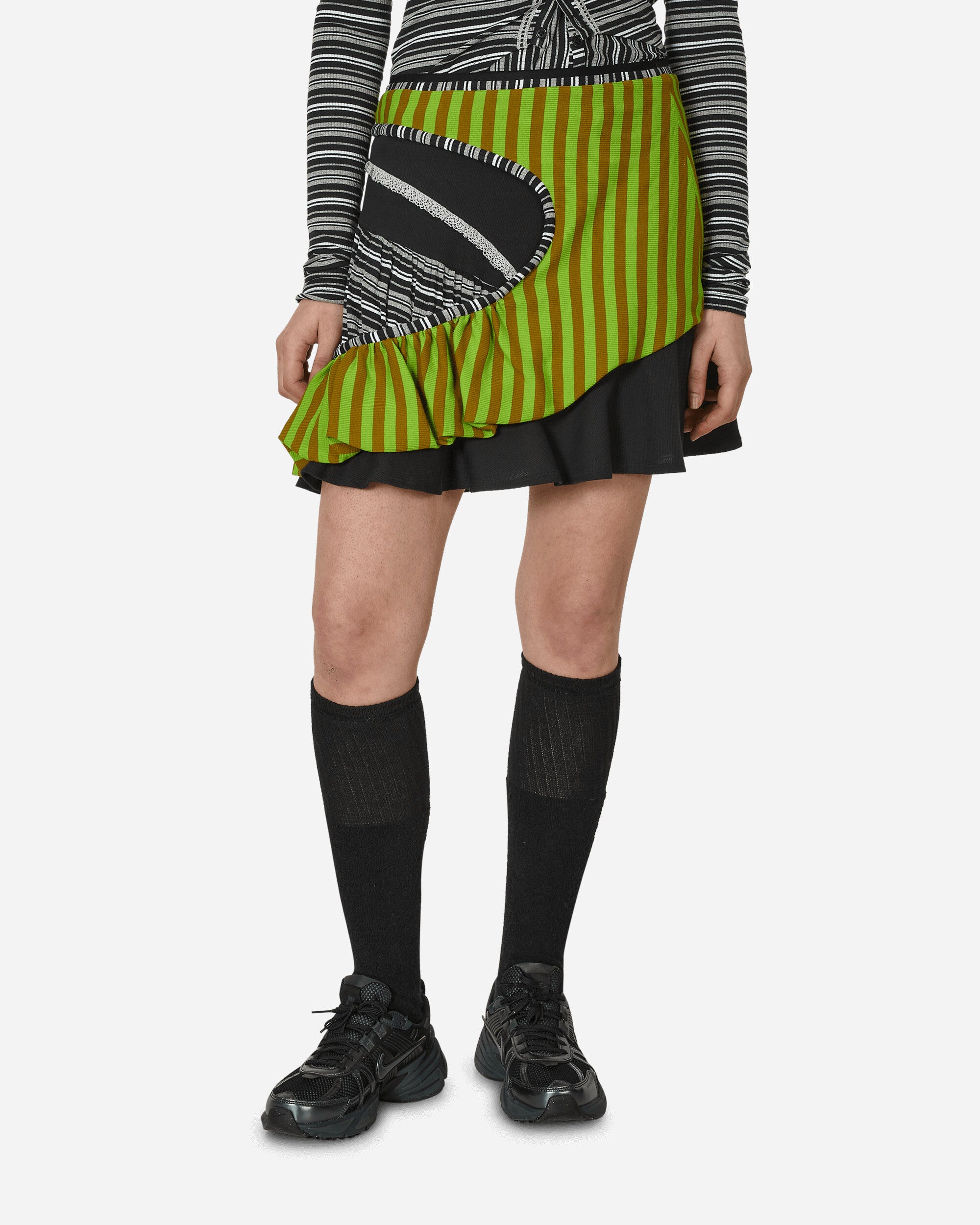 Shop Kiko Kostadinov Simultanism Skirt In Green