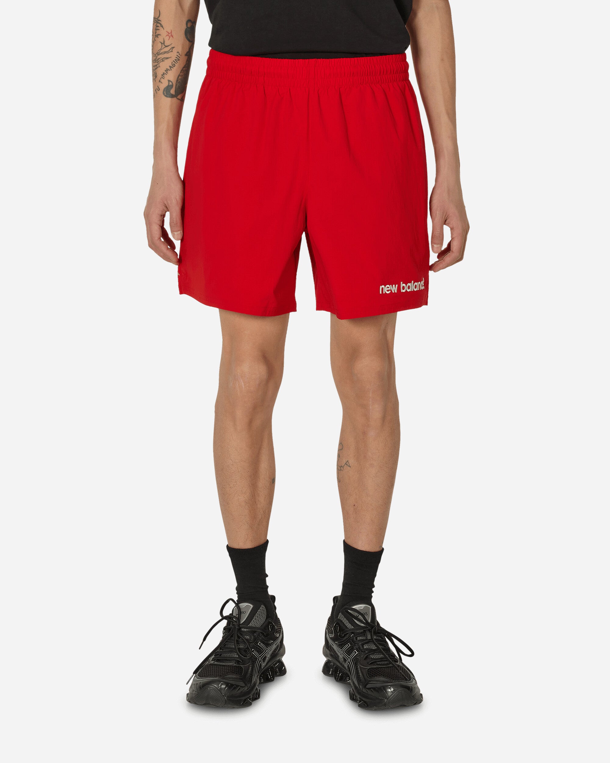 Shop New Balance Archive Stretch Woven Shorts Team In Red