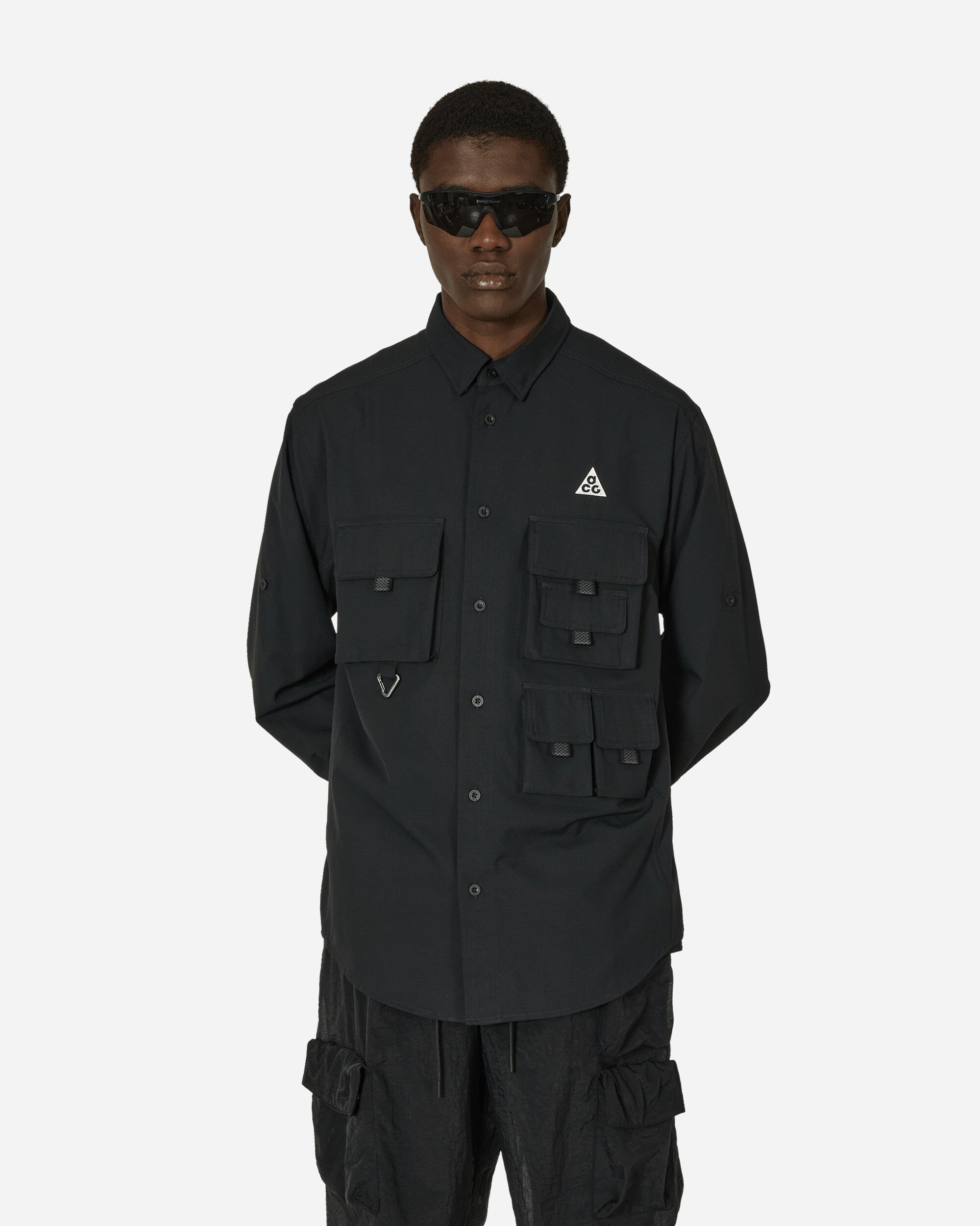 Shop Nike Acg Dri-fit Uv  Devastation Trail  Longsleeve Shirt Black In Multicolor