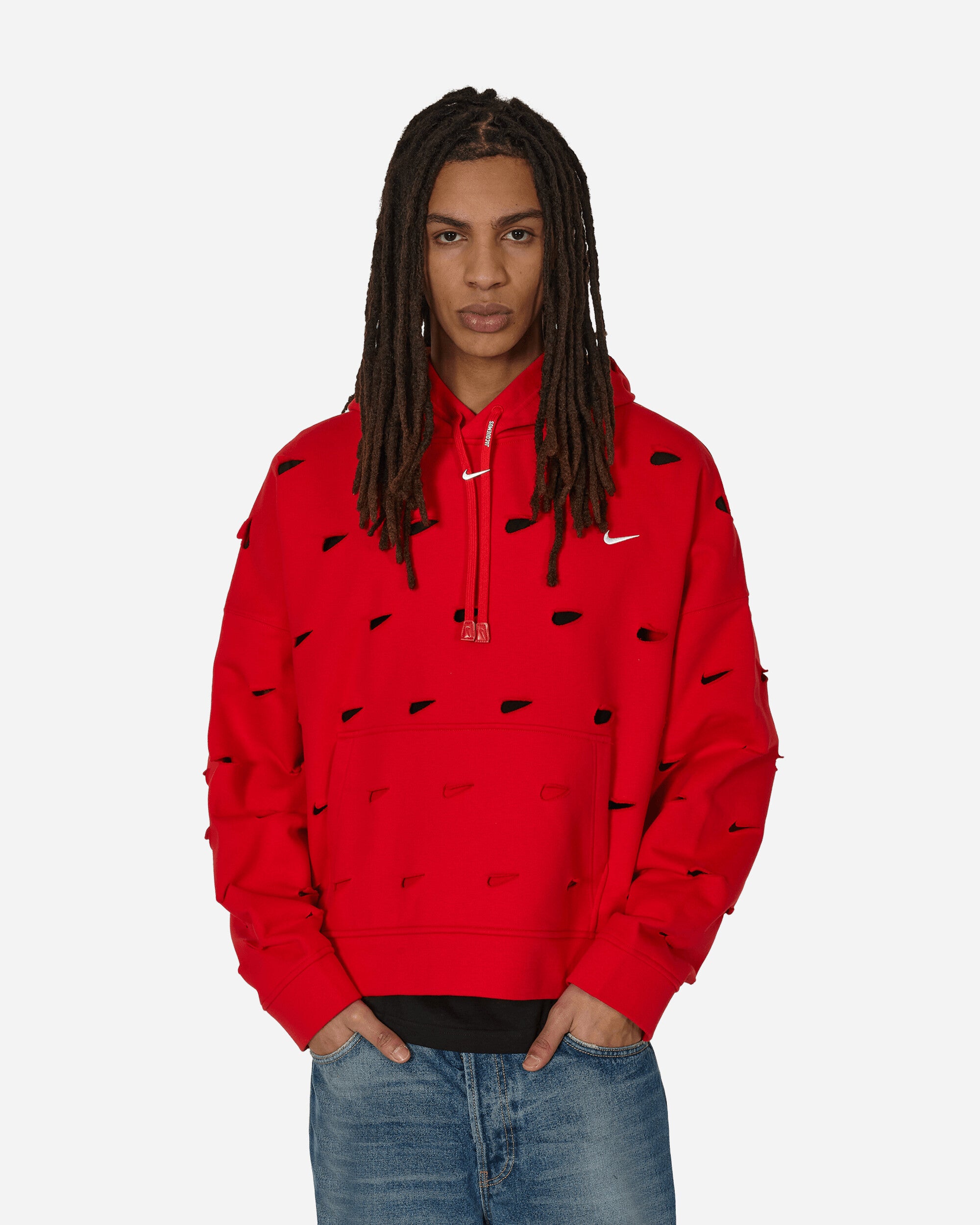 Shop Nike Jacquemus Swoosh Hoodie University In Red