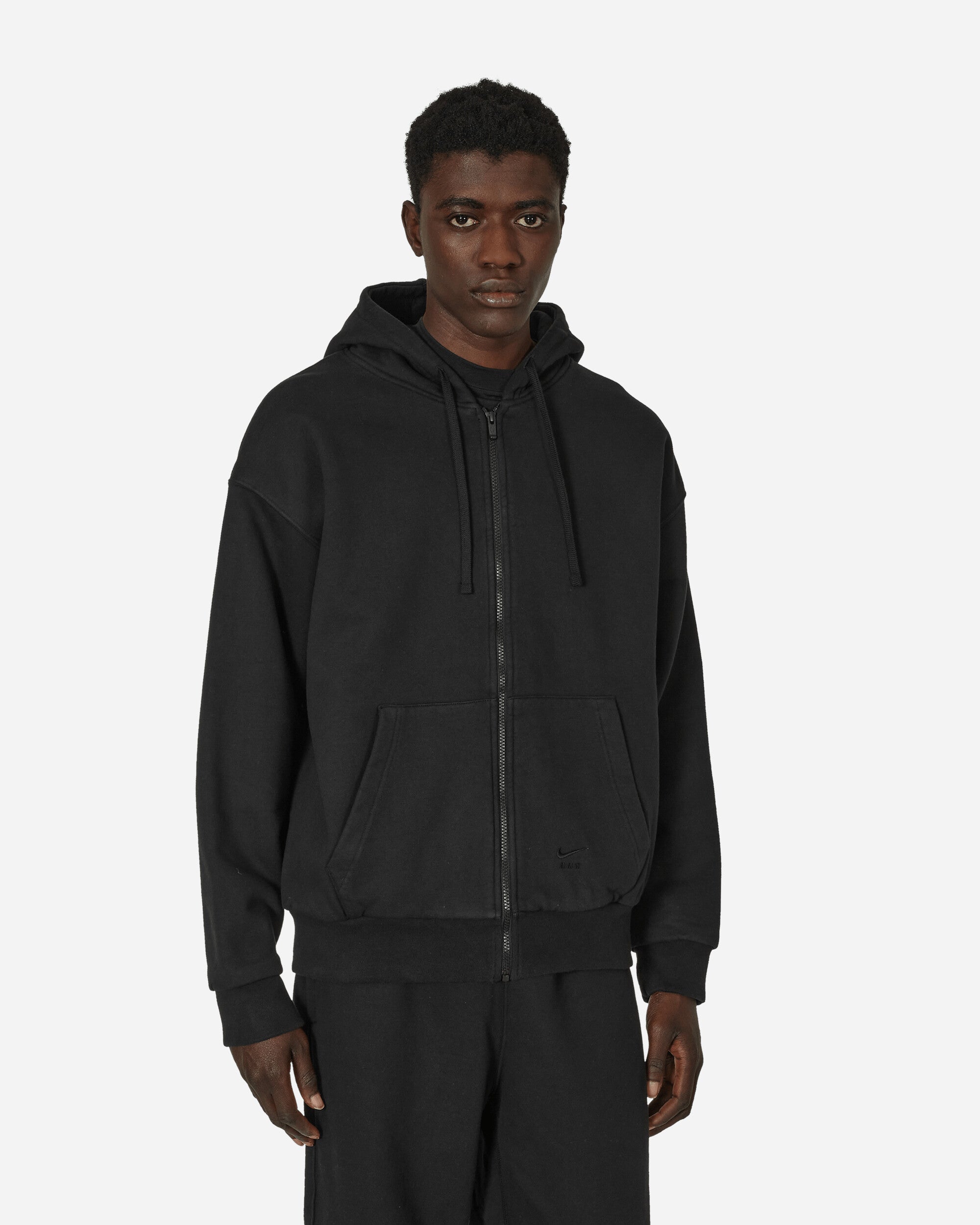 Shop Nike Mmw Full-zip Fleece Hoodie In Black