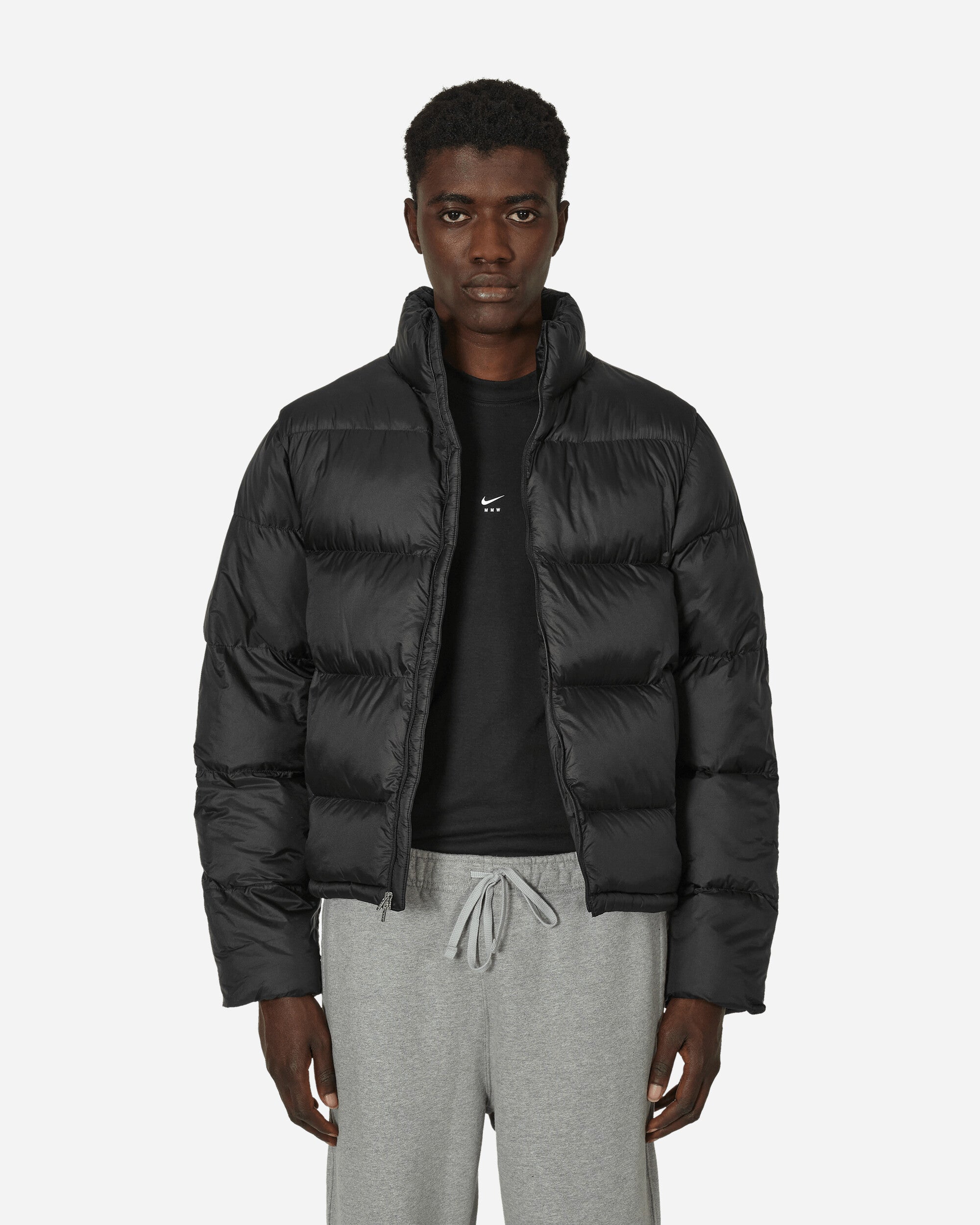 Shop Nike Mmw Puffer Jacket In Black