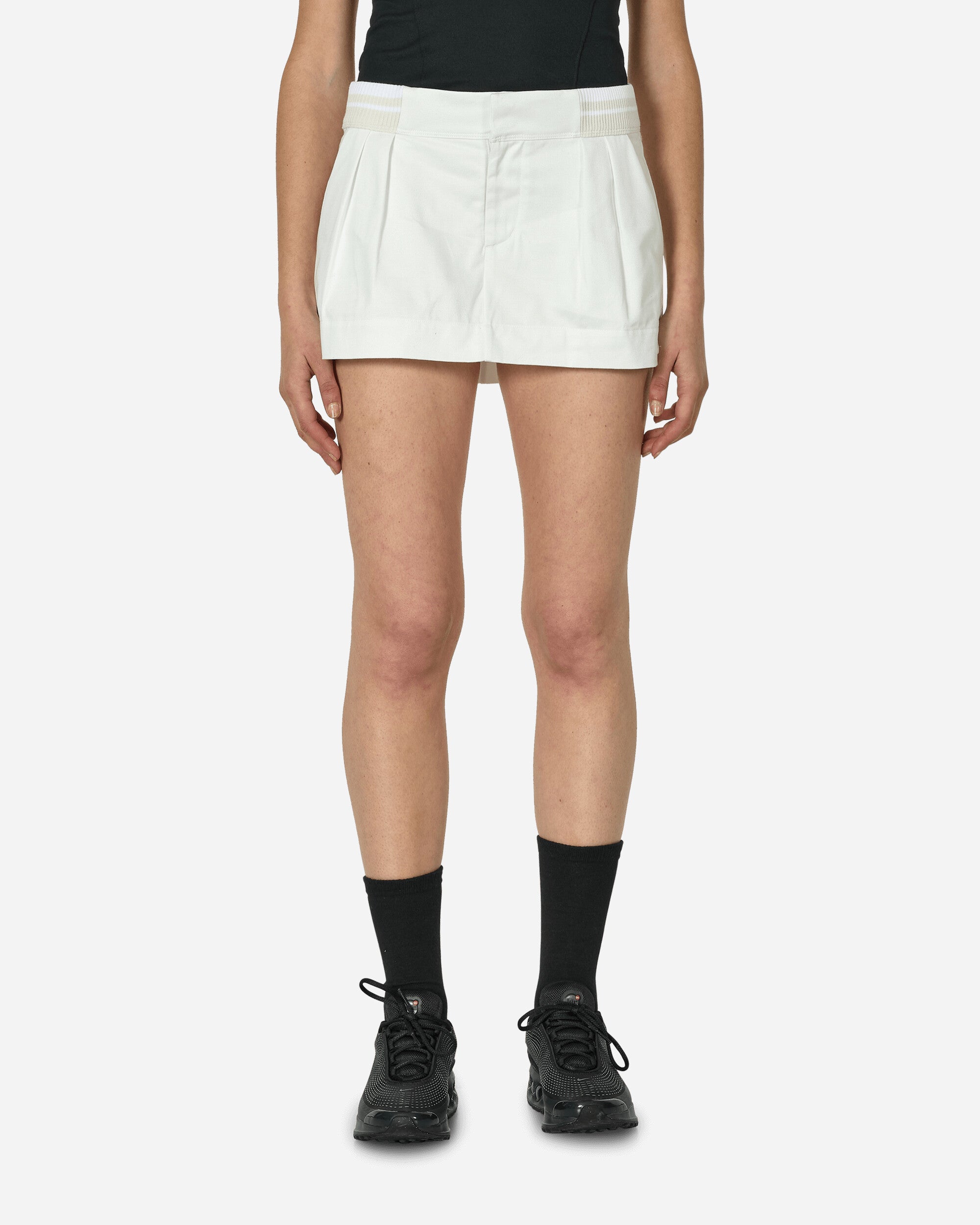 Shop Nike Low-rise Canvas Mini Skirt Summit White In Multicolor