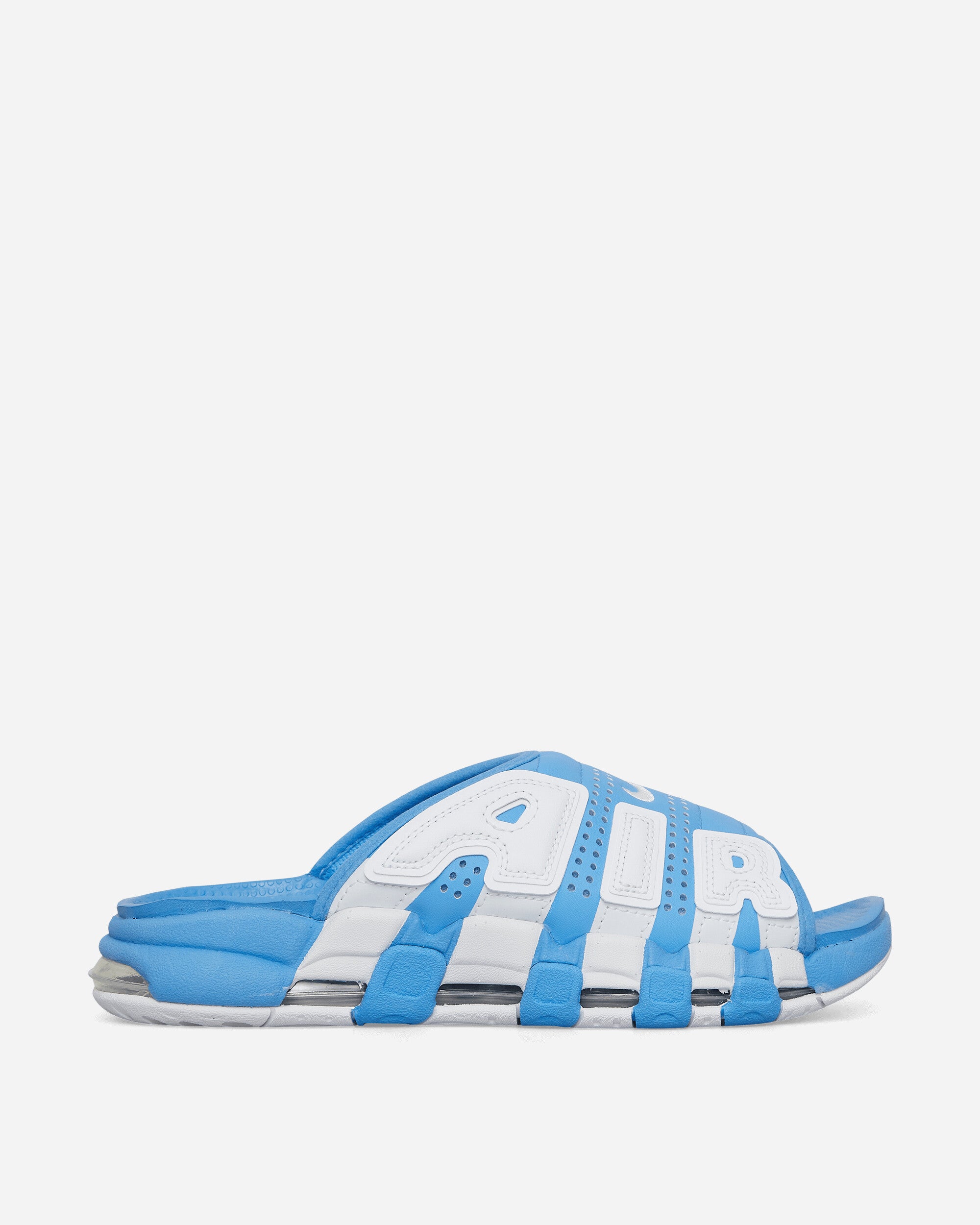 Shop Nike Air More Uptempo Slides University Blue In Multicolor