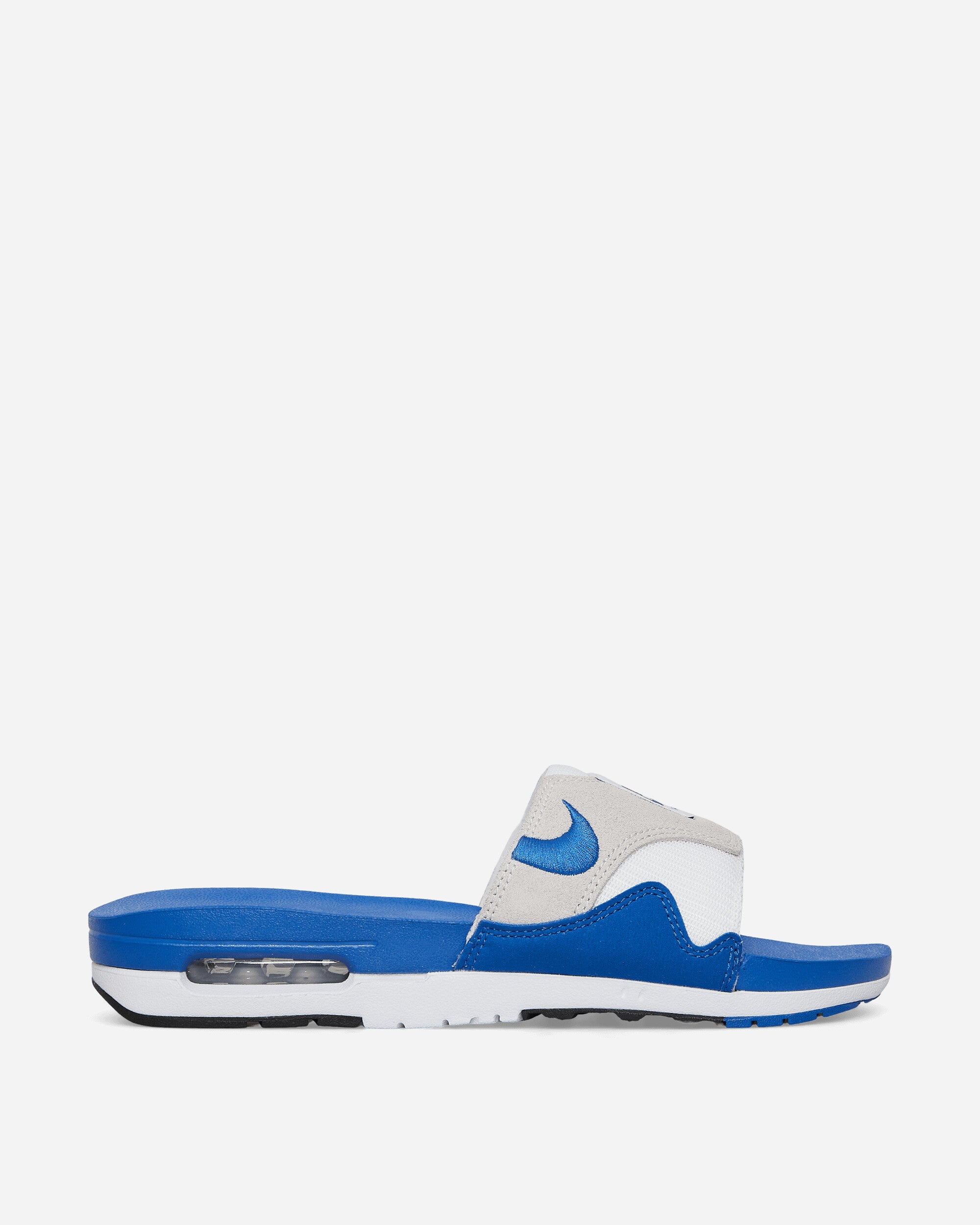 Shop Nike Air Max 1 Slides Royal Blue In Multicolor