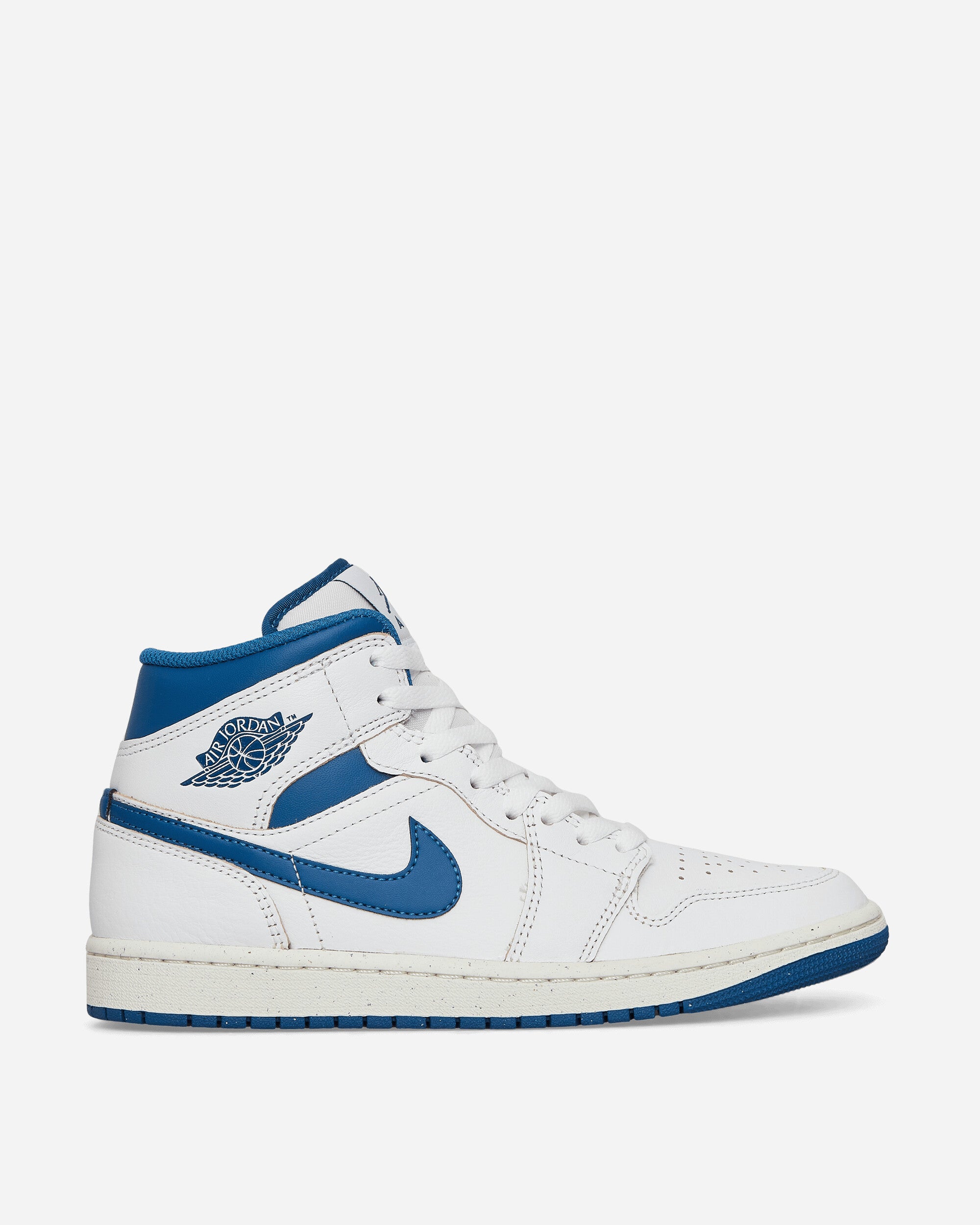Shop Nike Air Jordan 1 Mid Se Sneakers White / Industrial Blue In Multicolor