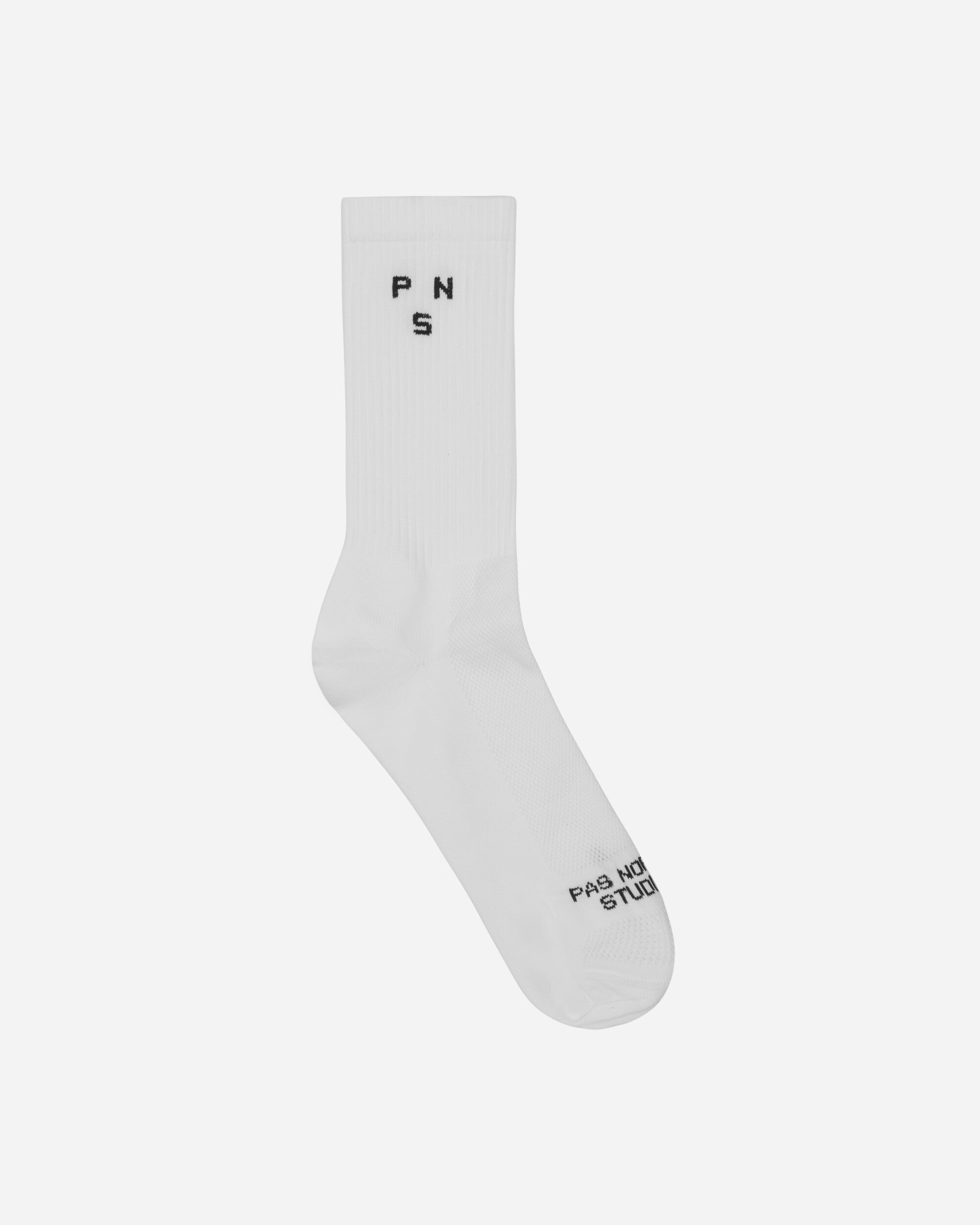 Shop Pas Normal Studios Off-race Ribbed Socks In White