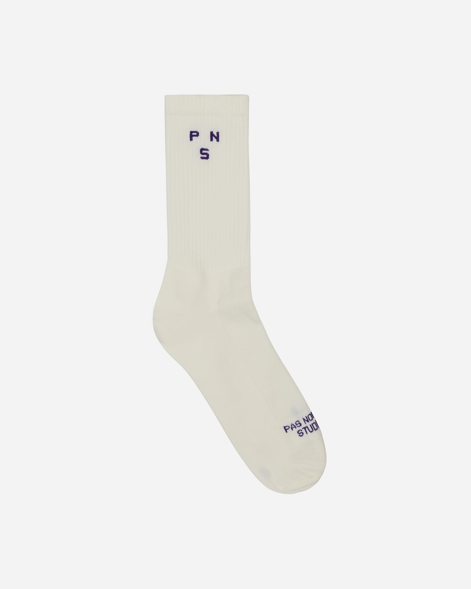 Shop Pas Normal Studios Off-race Ribbed Socks Off In White