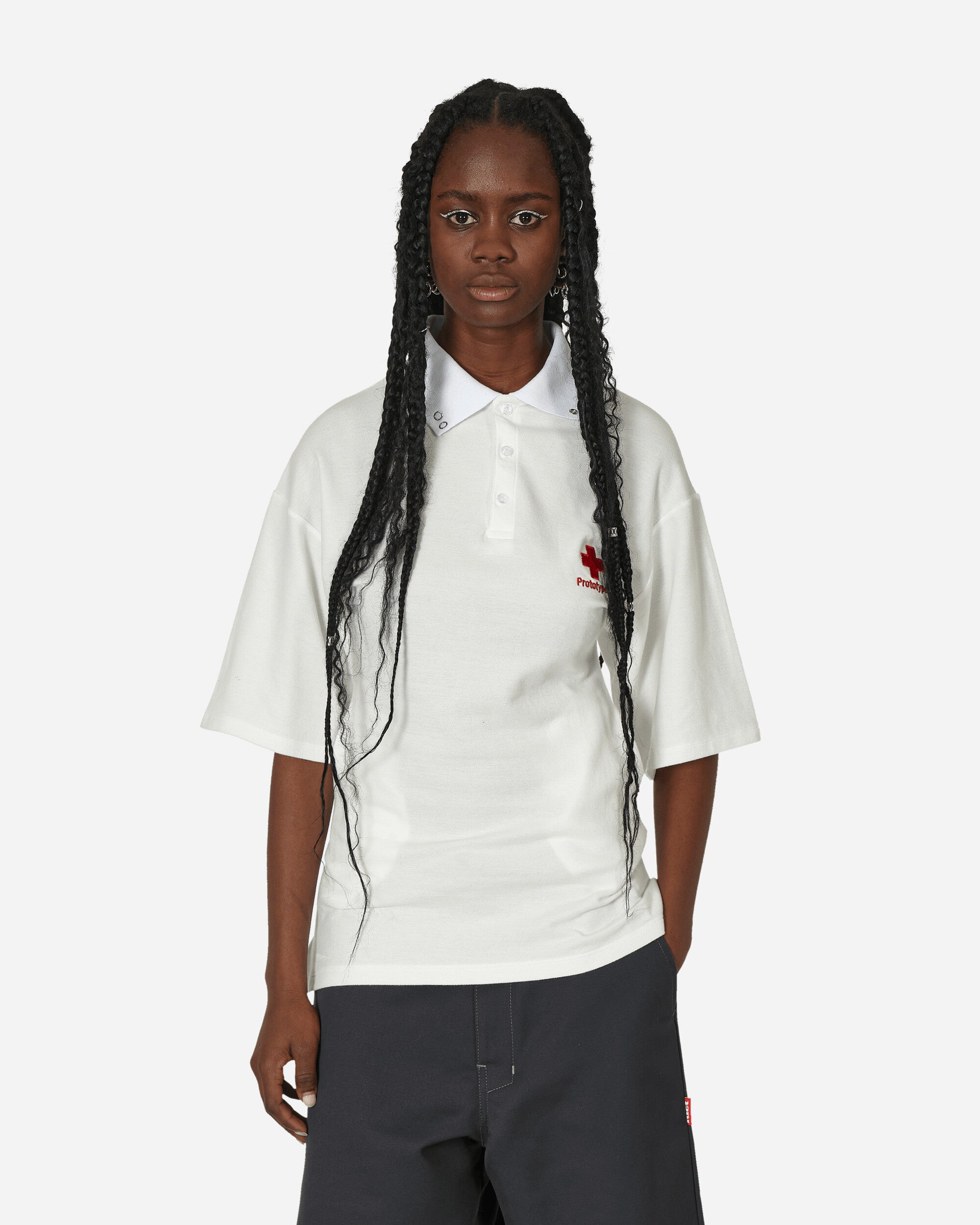 Shop Prototypes Nurse Polo Shirt In White