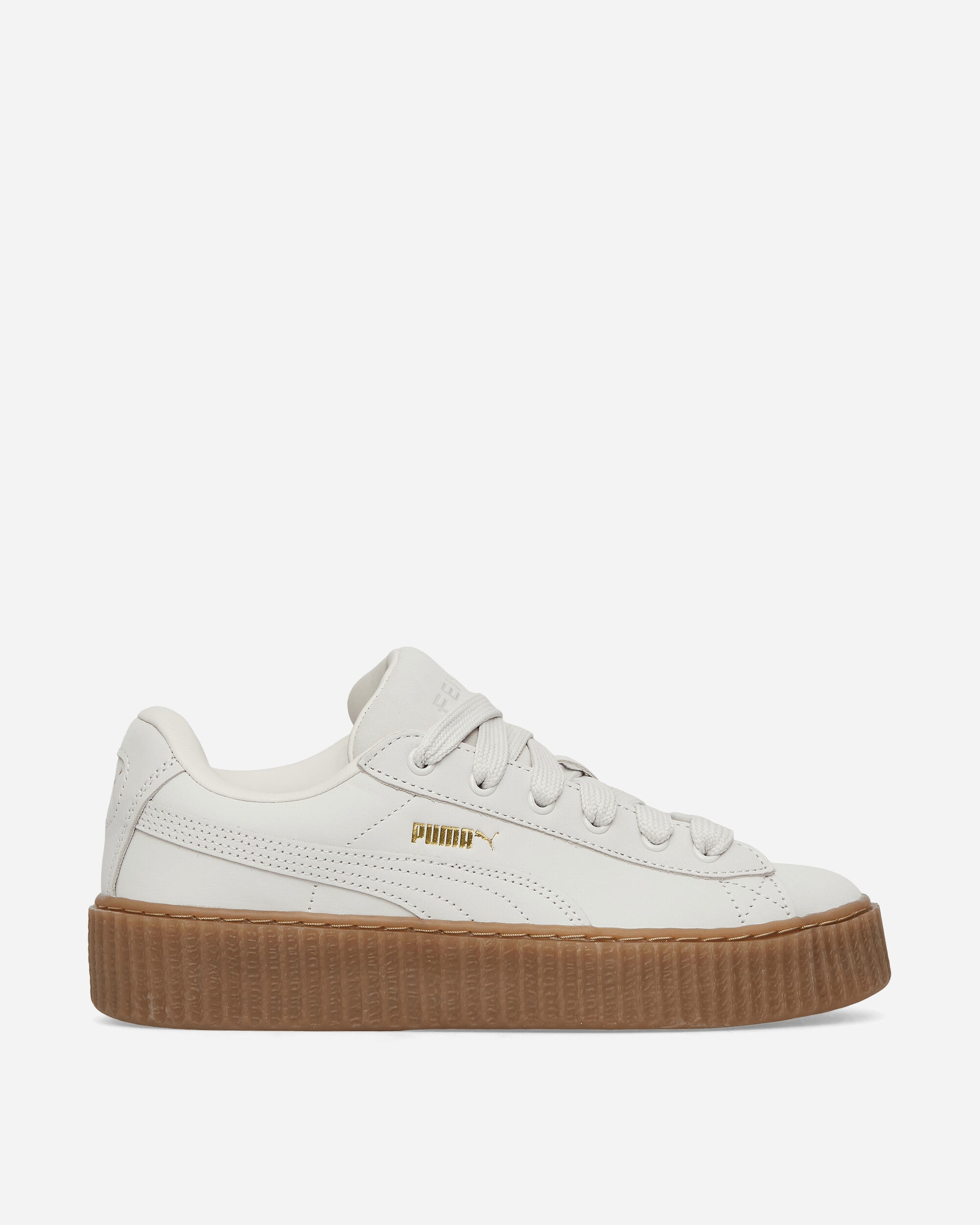 Shop Puma Fenty Creeper Phatty Nubuck Sneakers Warm White In Multicolor