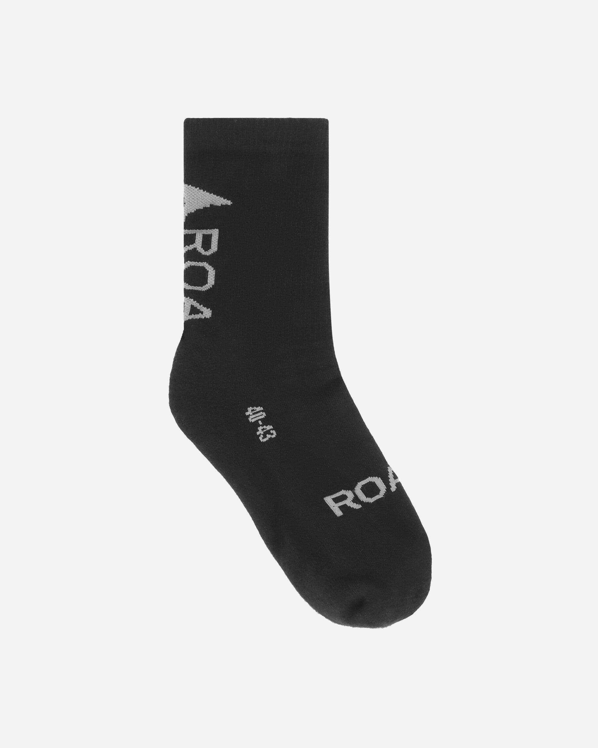 Shop Roa Logo Socks Black In Beige