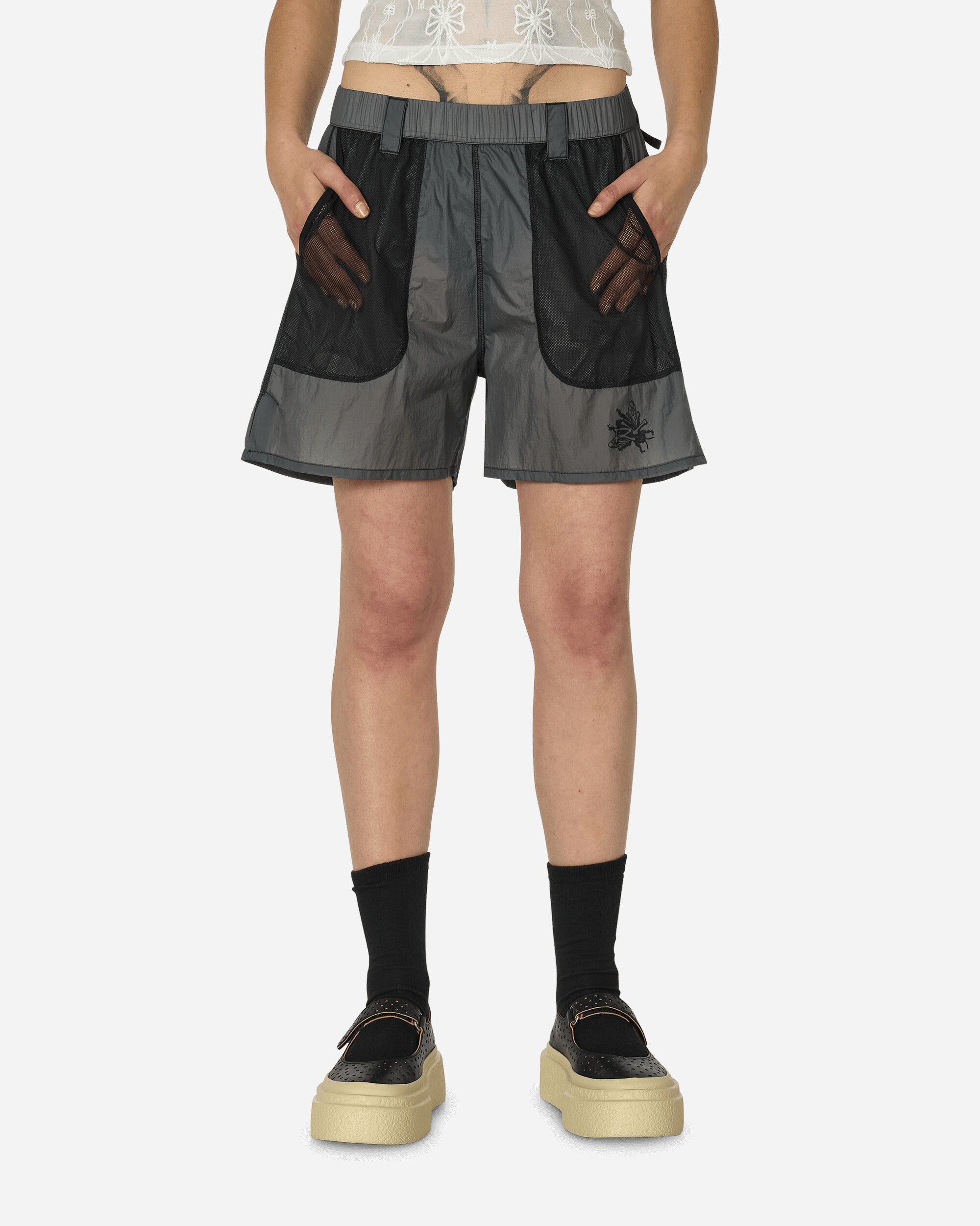 Shop Rayon Vert Cemaric Shorts Cave In Grey