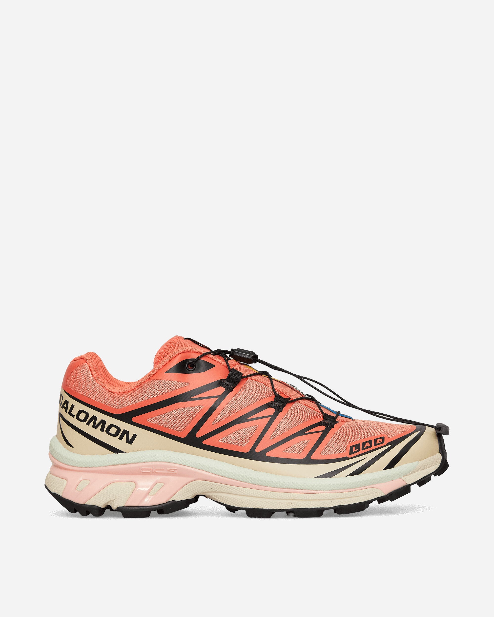 Shop Salomon Xt-6 Sneakers Living Coral / Black / Cement In Red