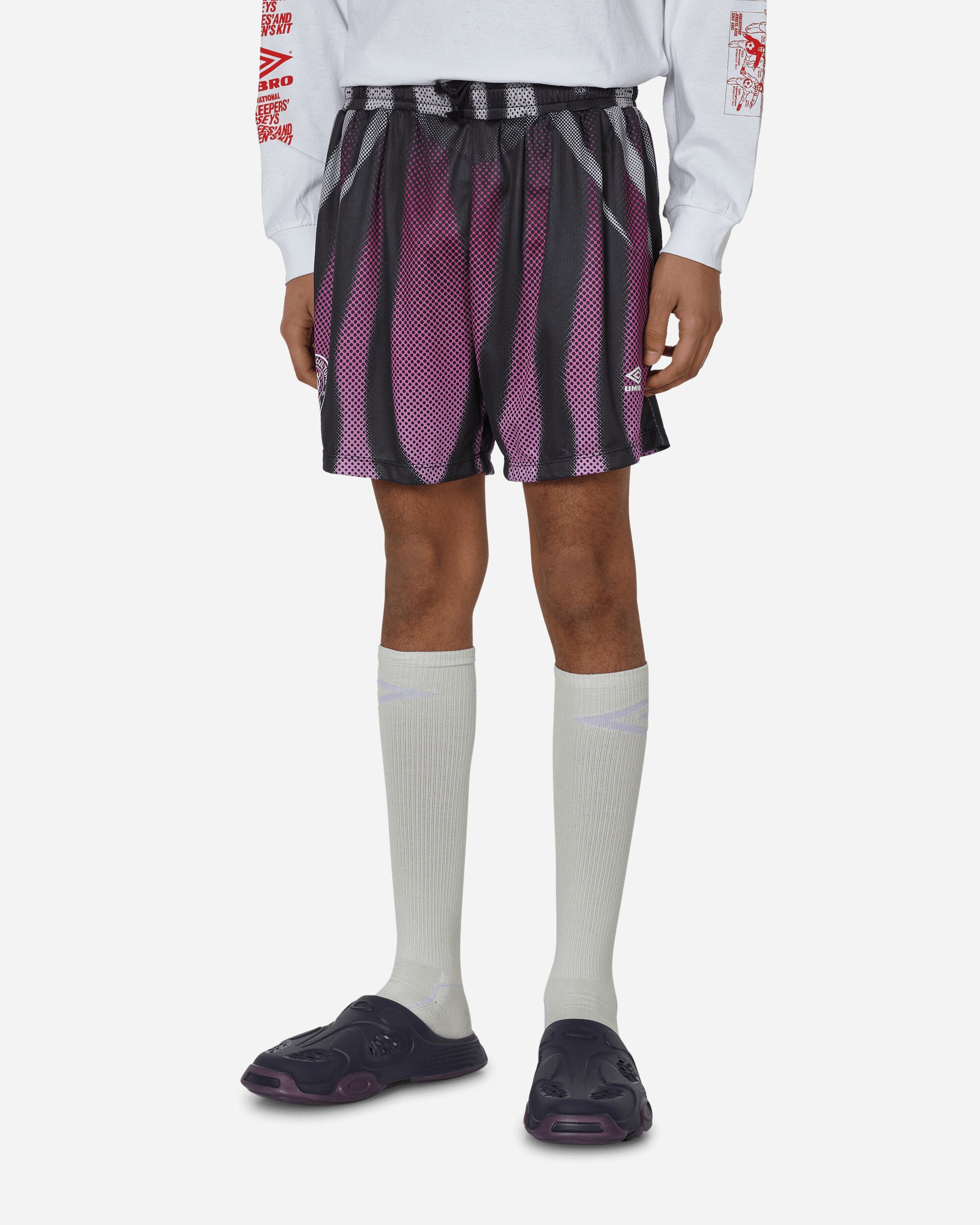 Shop Umbro Kit Shorts Black / Purple In Multicolor