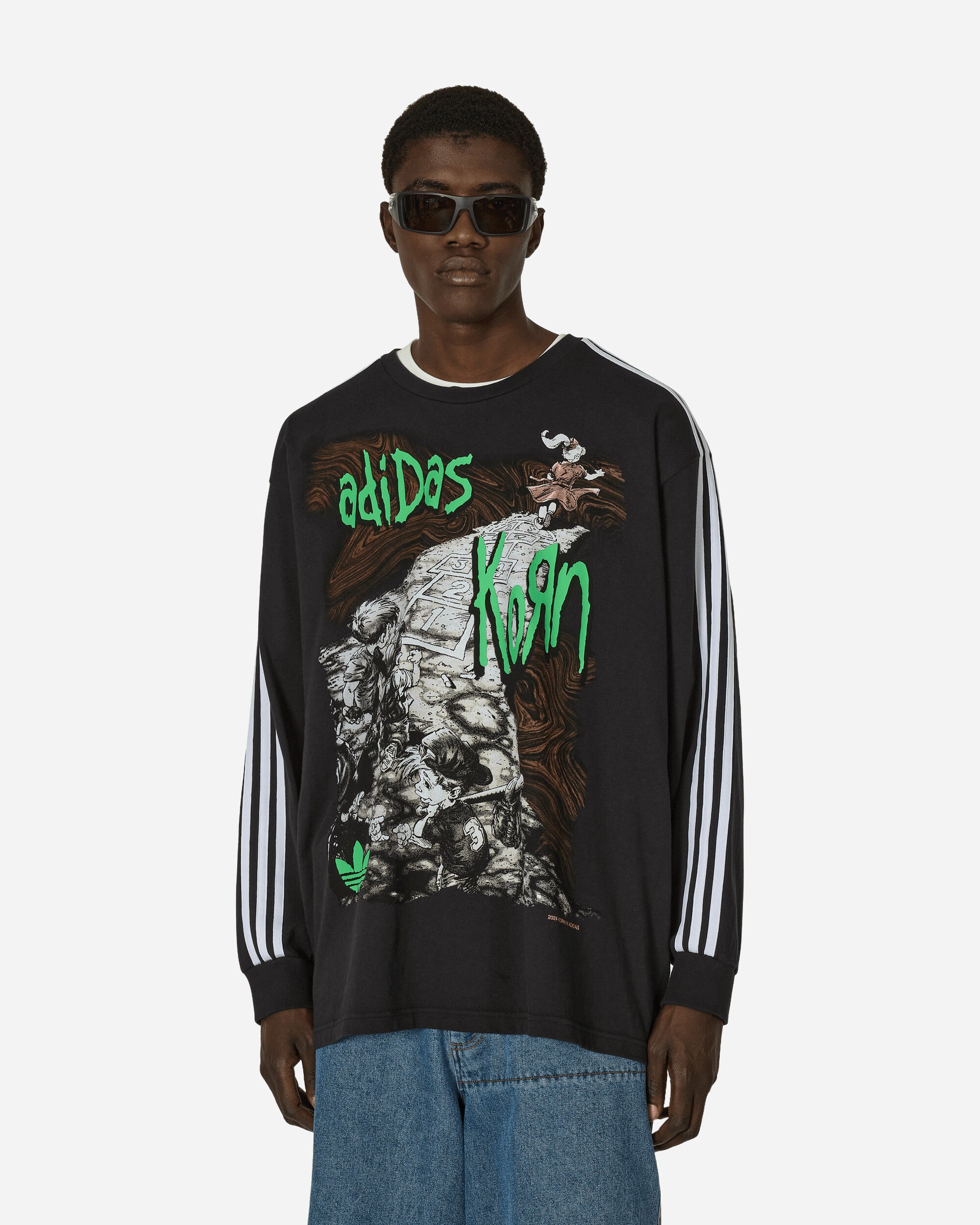 Adidas Originals Korn Longsleeve T-shirt In Black