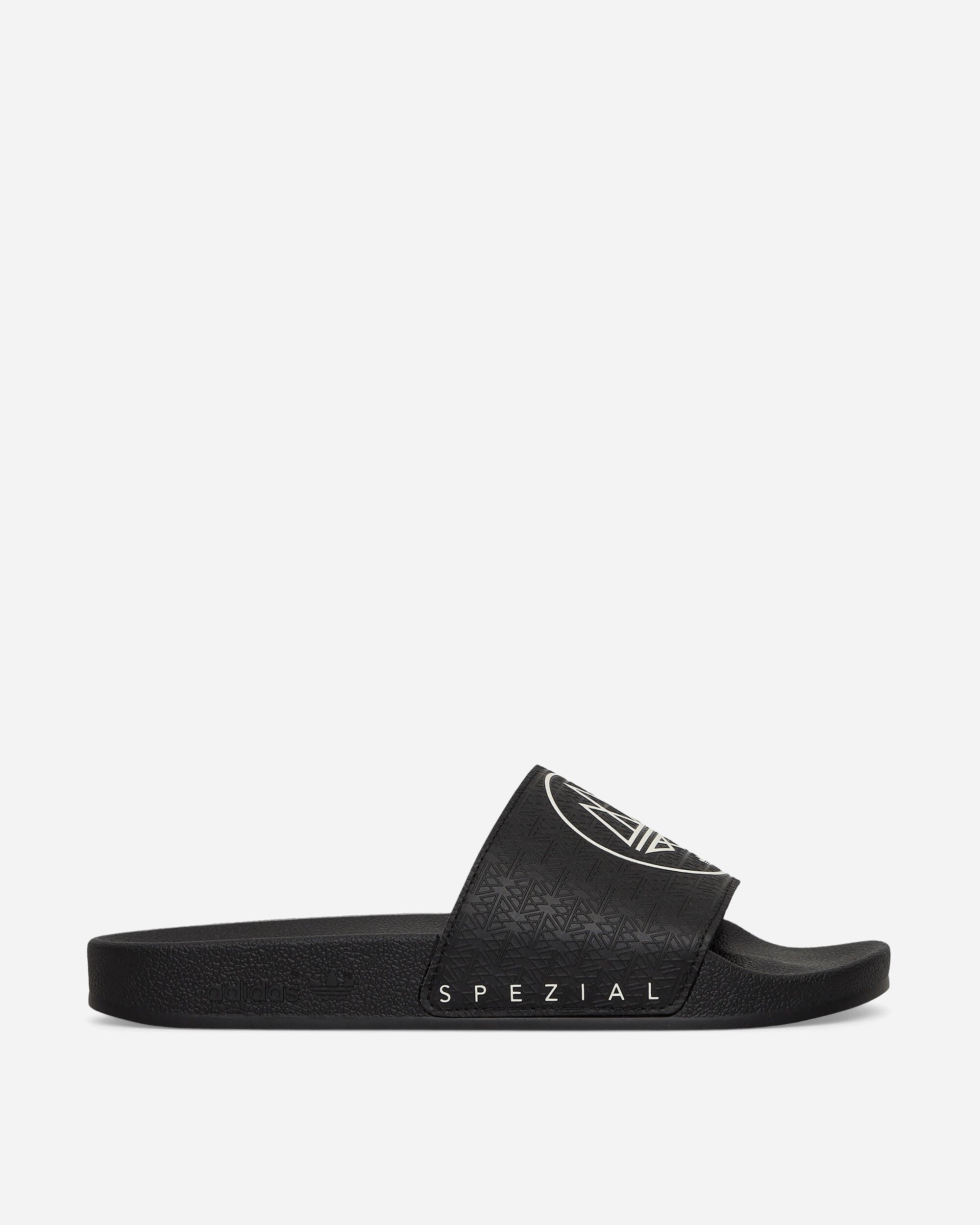 Shop Adidas Originals Adilette Spzl Slides Core Black In Multicolor