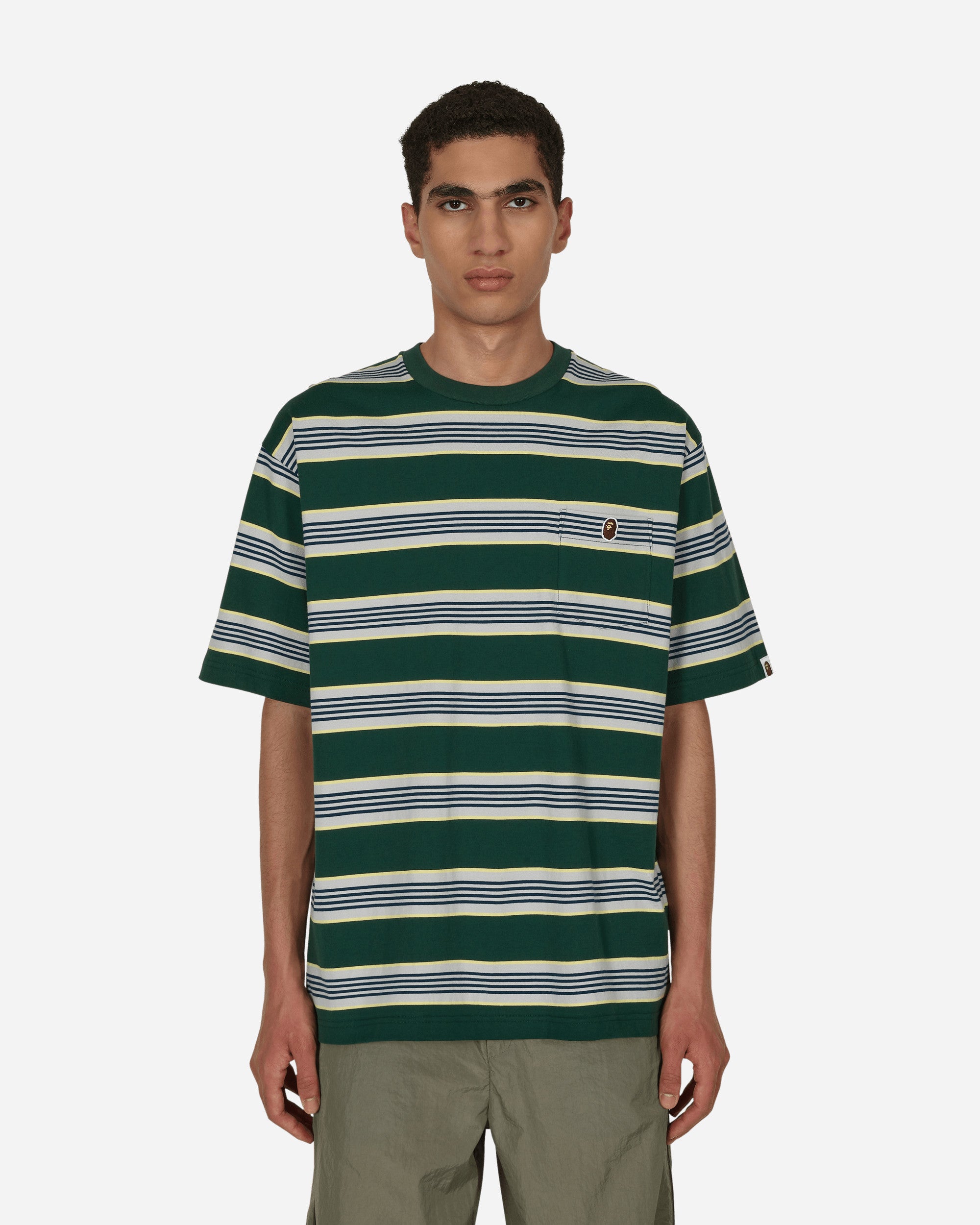 A Bathing Ape Hoop One Point Relaxed Fit T-Shirt Green