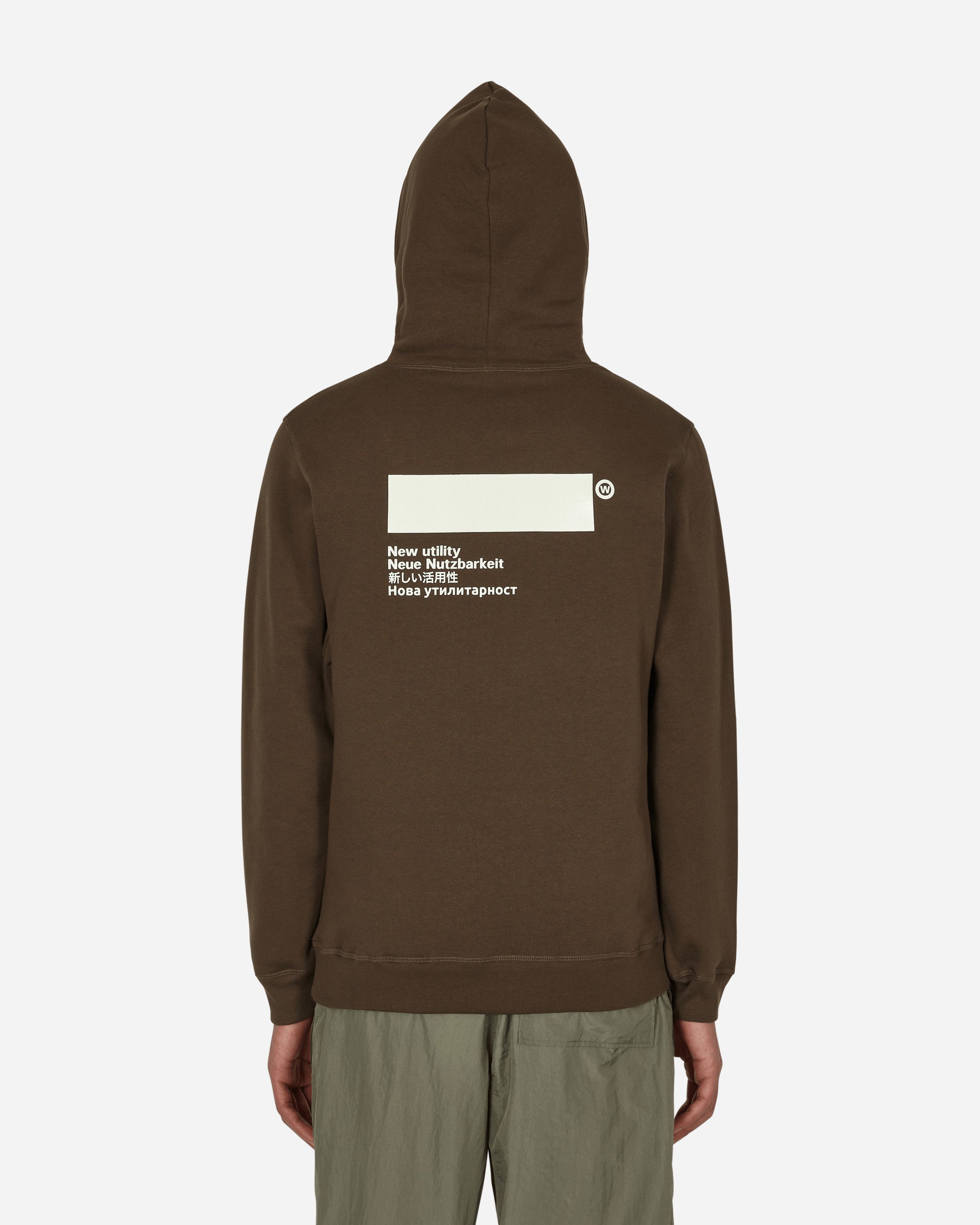 Shop Affxwrks Standardised Hooded Sweatshirt Brown In Green