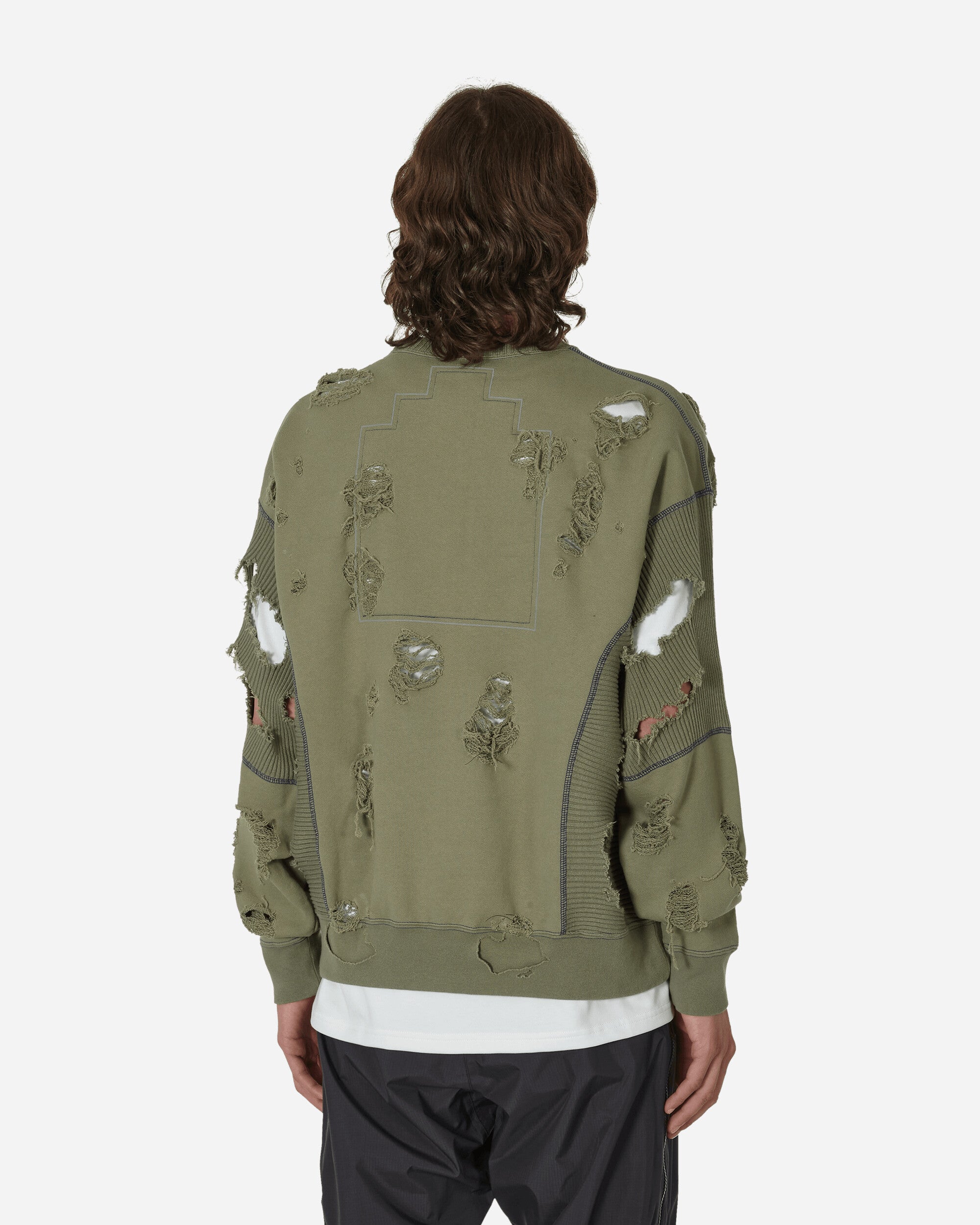 Cav Empt Plague Wide Rib Cut Crewneck Sweatshirt Green