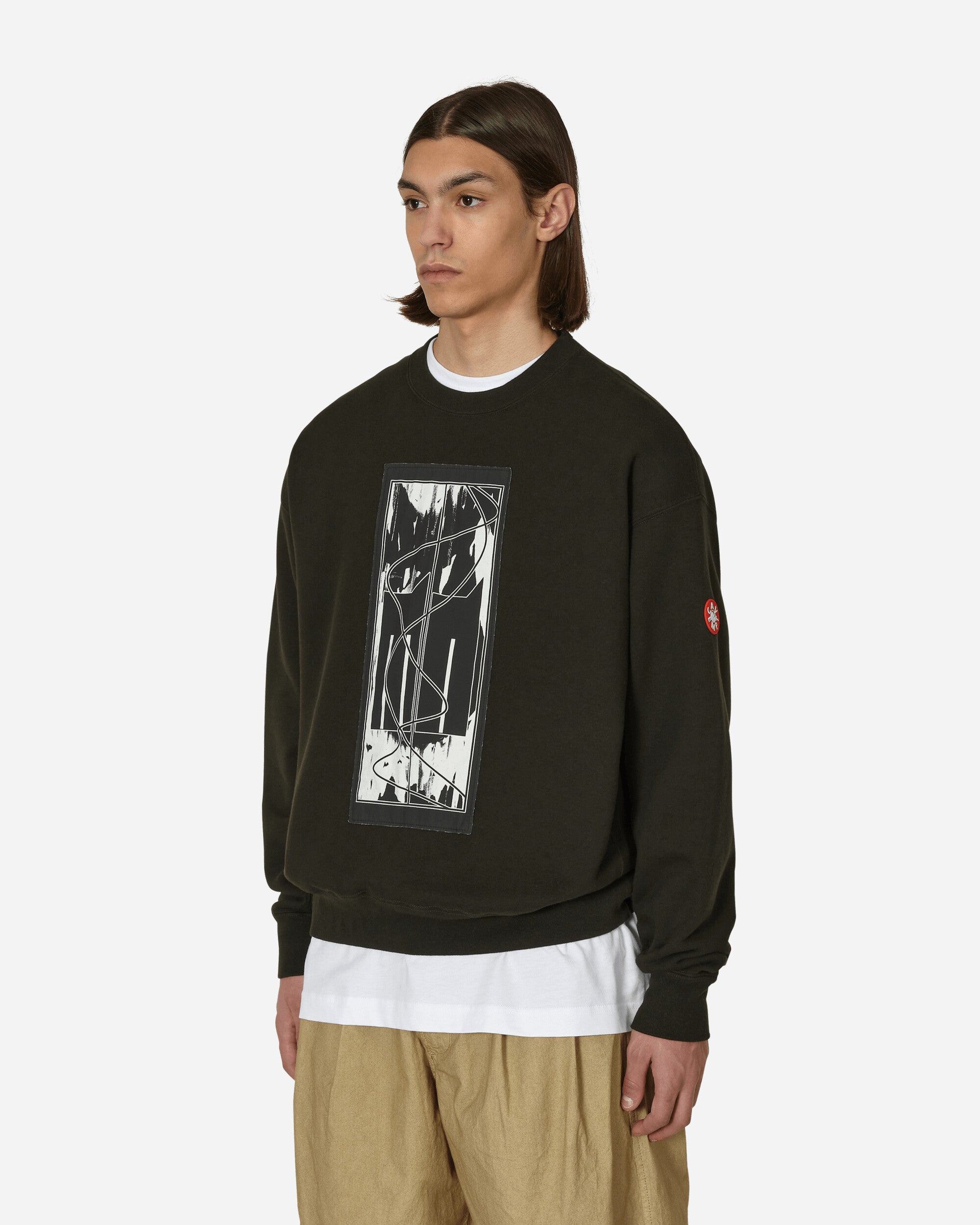 Cav Empt Trajectory Crewneck Sweatshirt Black - Slam Jam Official