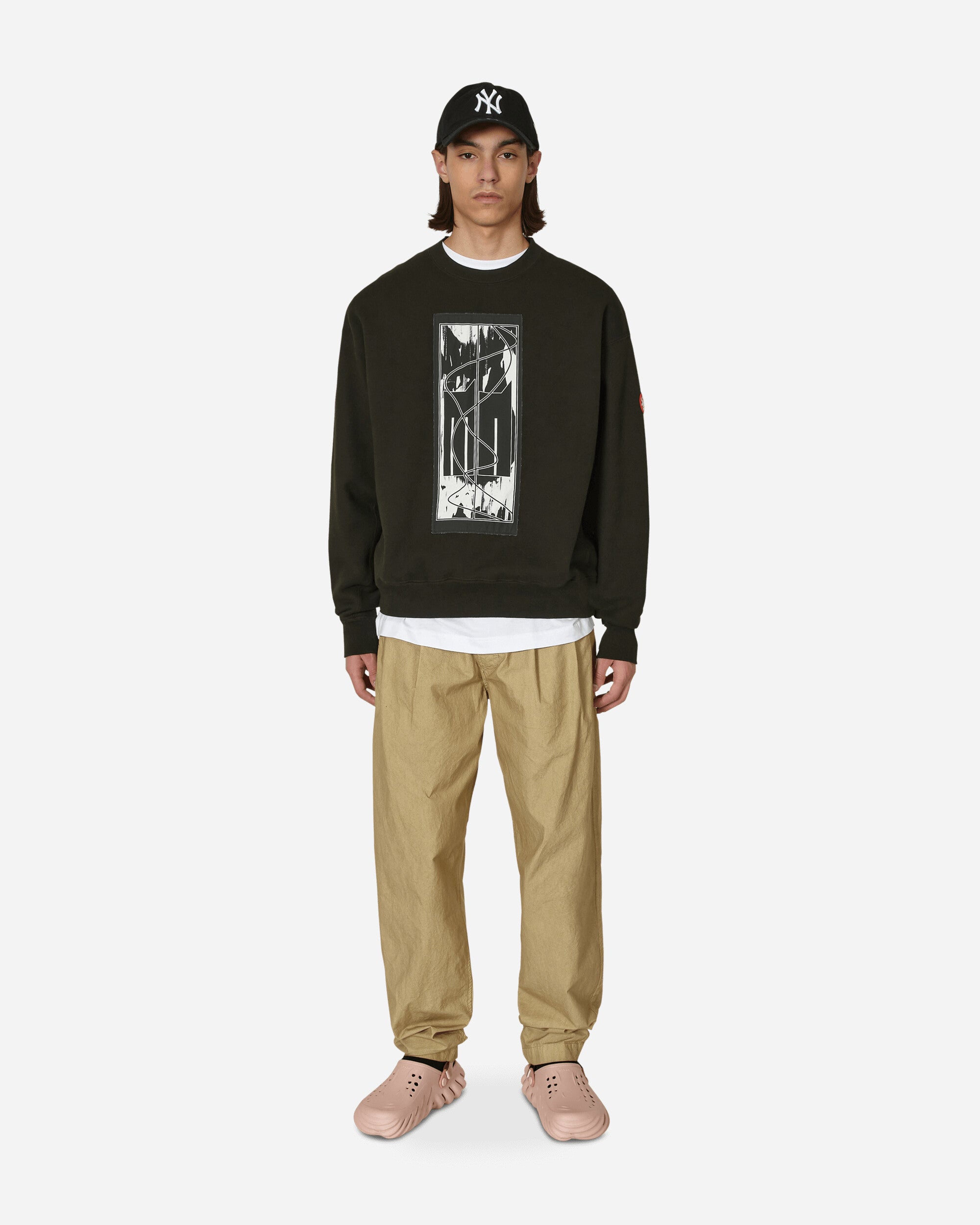 Cav Empt Trajectory Crewneck Sweatshirt Black - Slam Jam Official