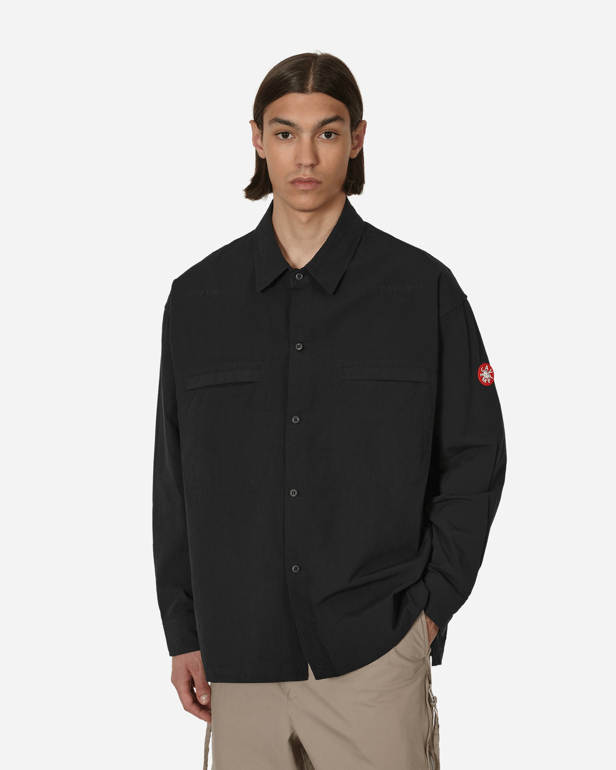 Cav Empt Stand Collar Zip Jacket Black - Slam Jam Official Store