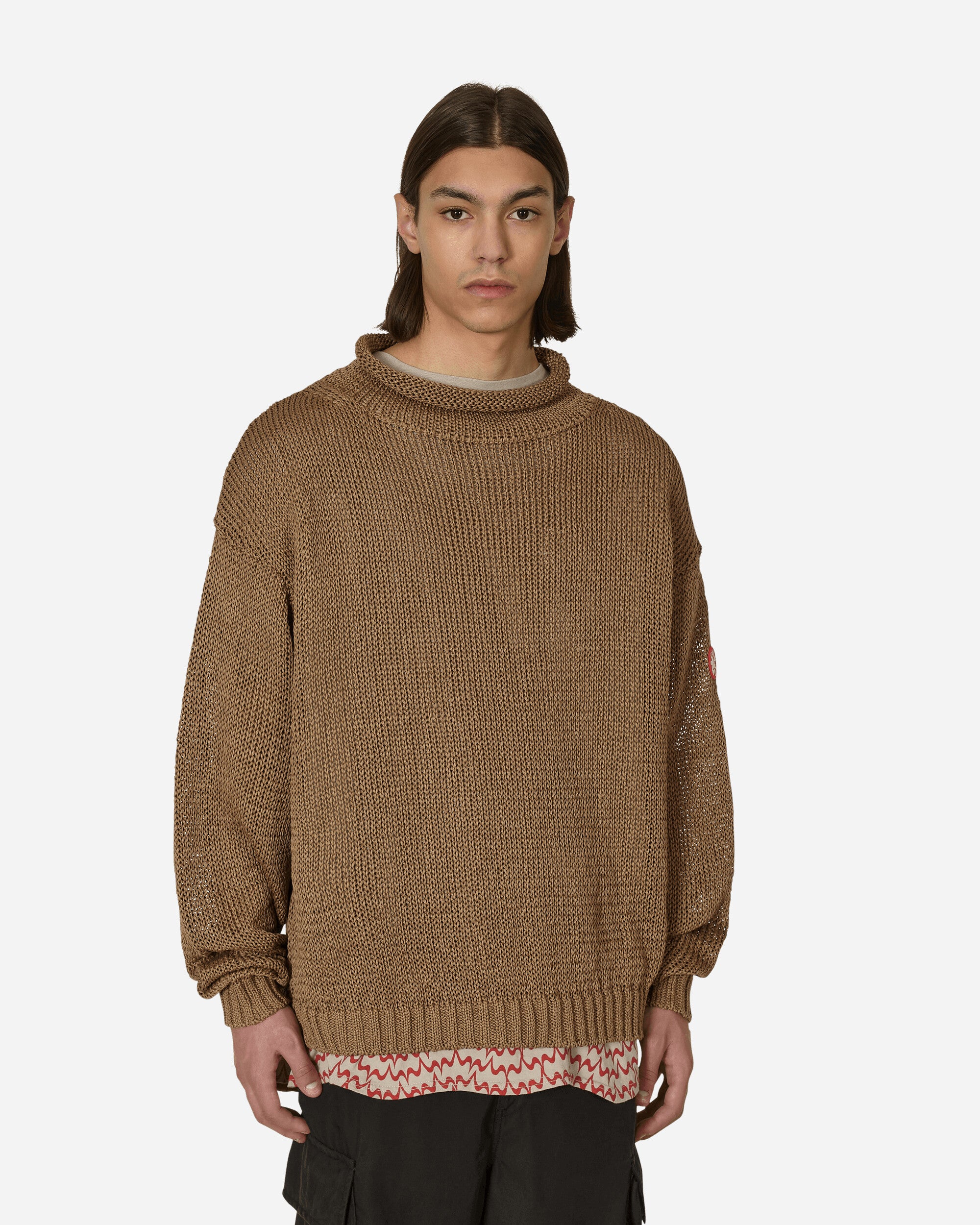 Cav Empt Loose Neck Cotton Knit In Brown | ModeSens