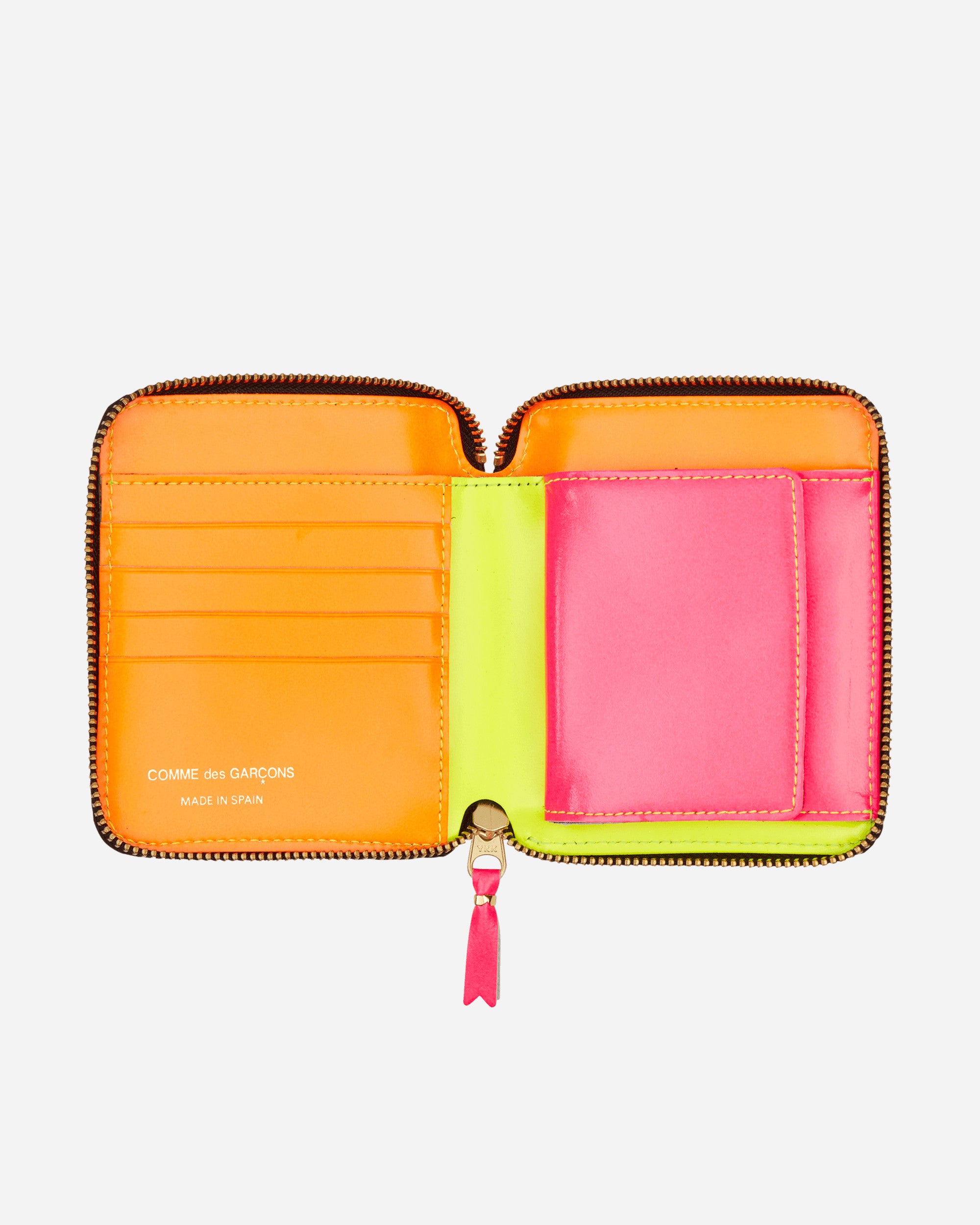 Comme Des Garçons Super Fluo Zip-around Wallet In Yellow | ModeSens