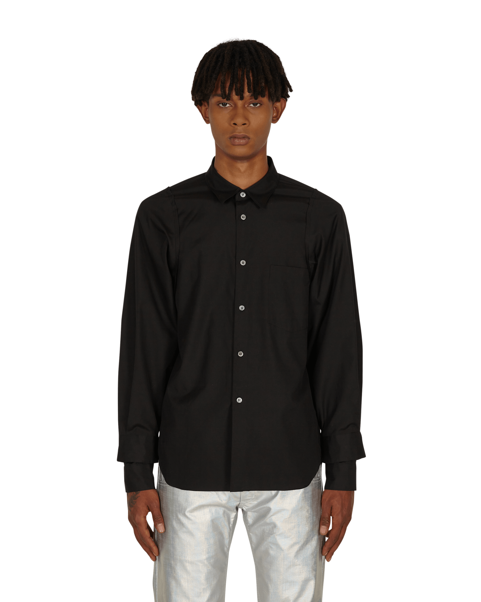 Neighborhood Bi Chambray Longsleeve Shirt Black - Slam Jam