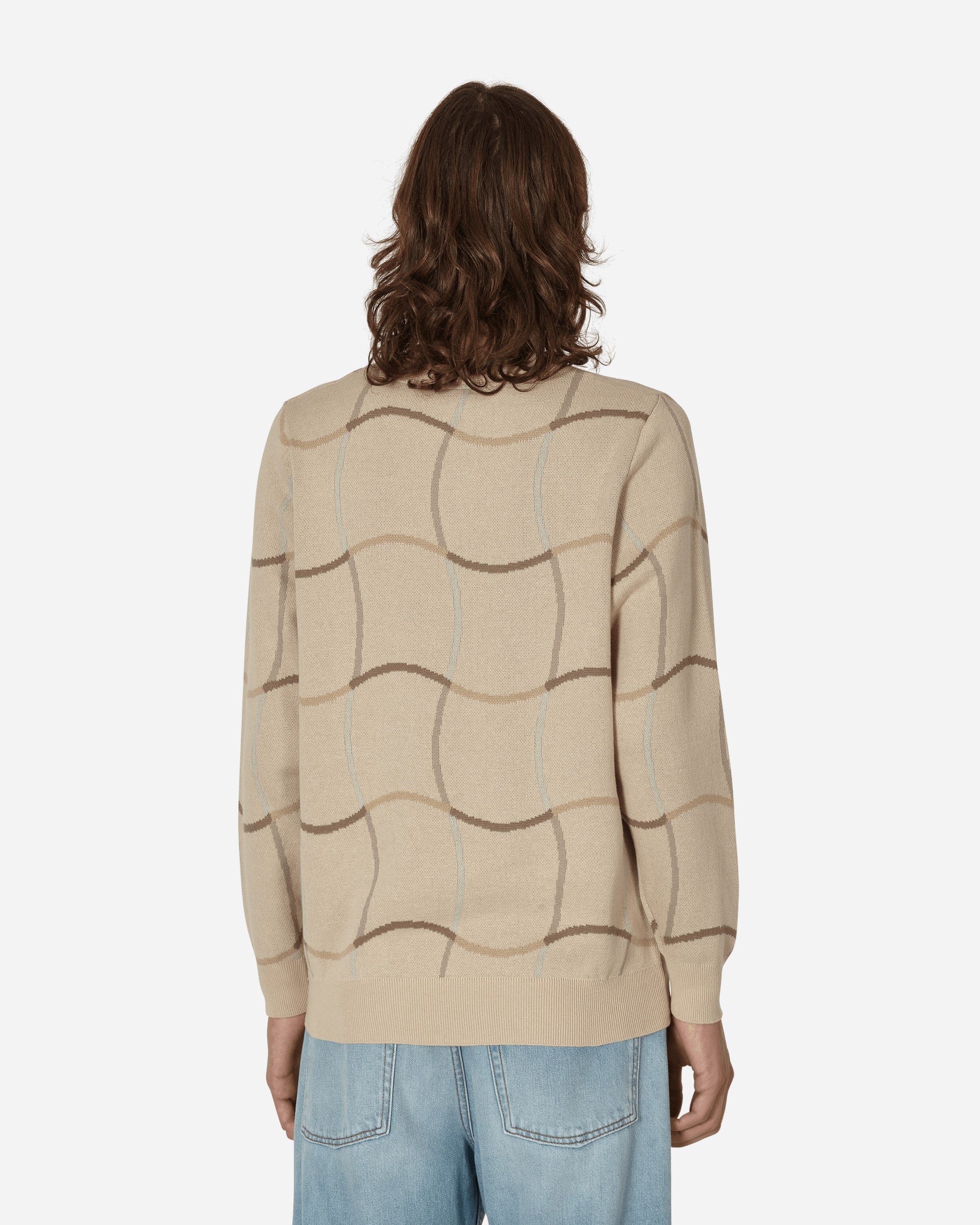 Dime Wave Knit Sweater In Beige | ModeSens