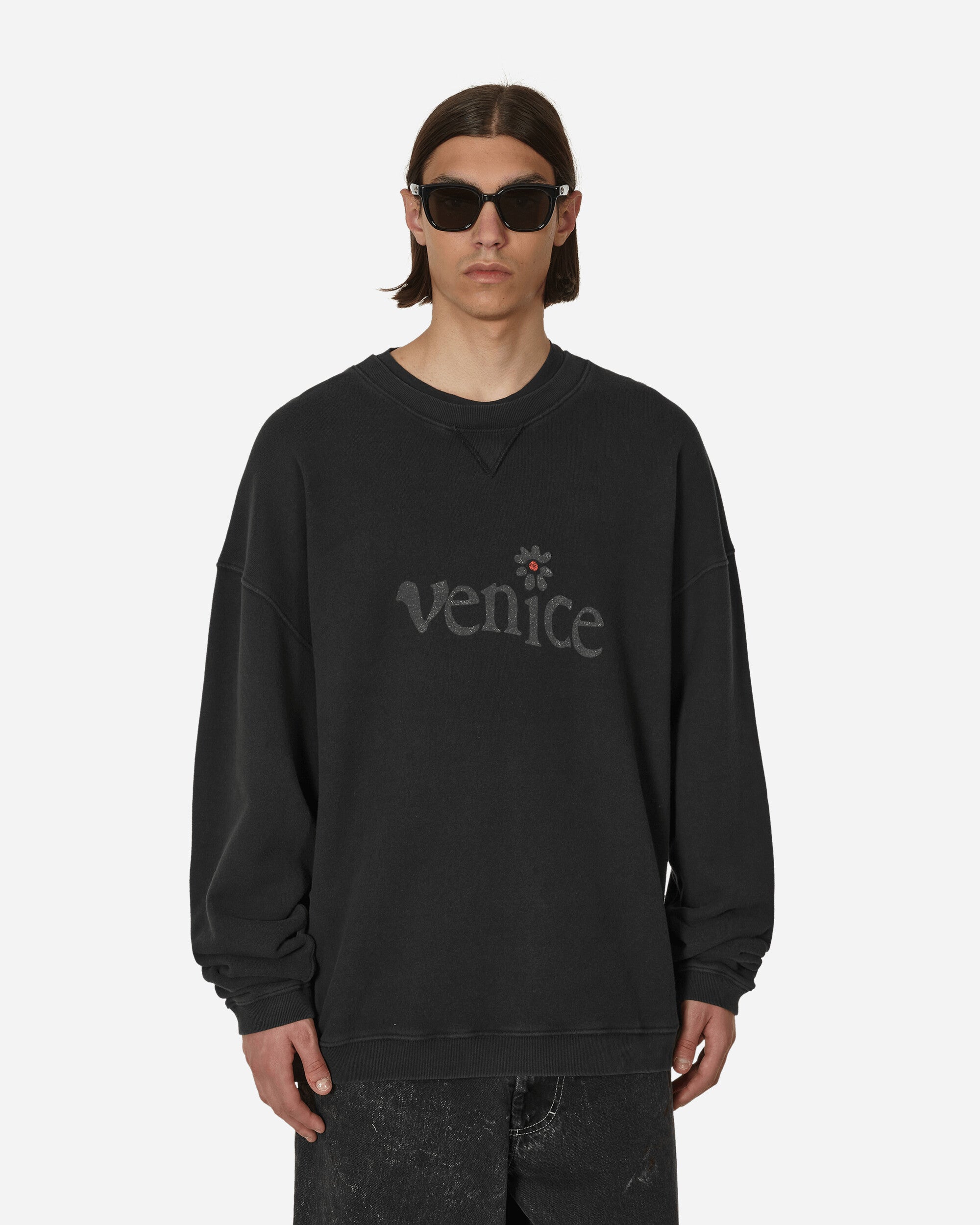 ERL Venice Crewneck Sweatshirt Black - Slam Jam Official Store