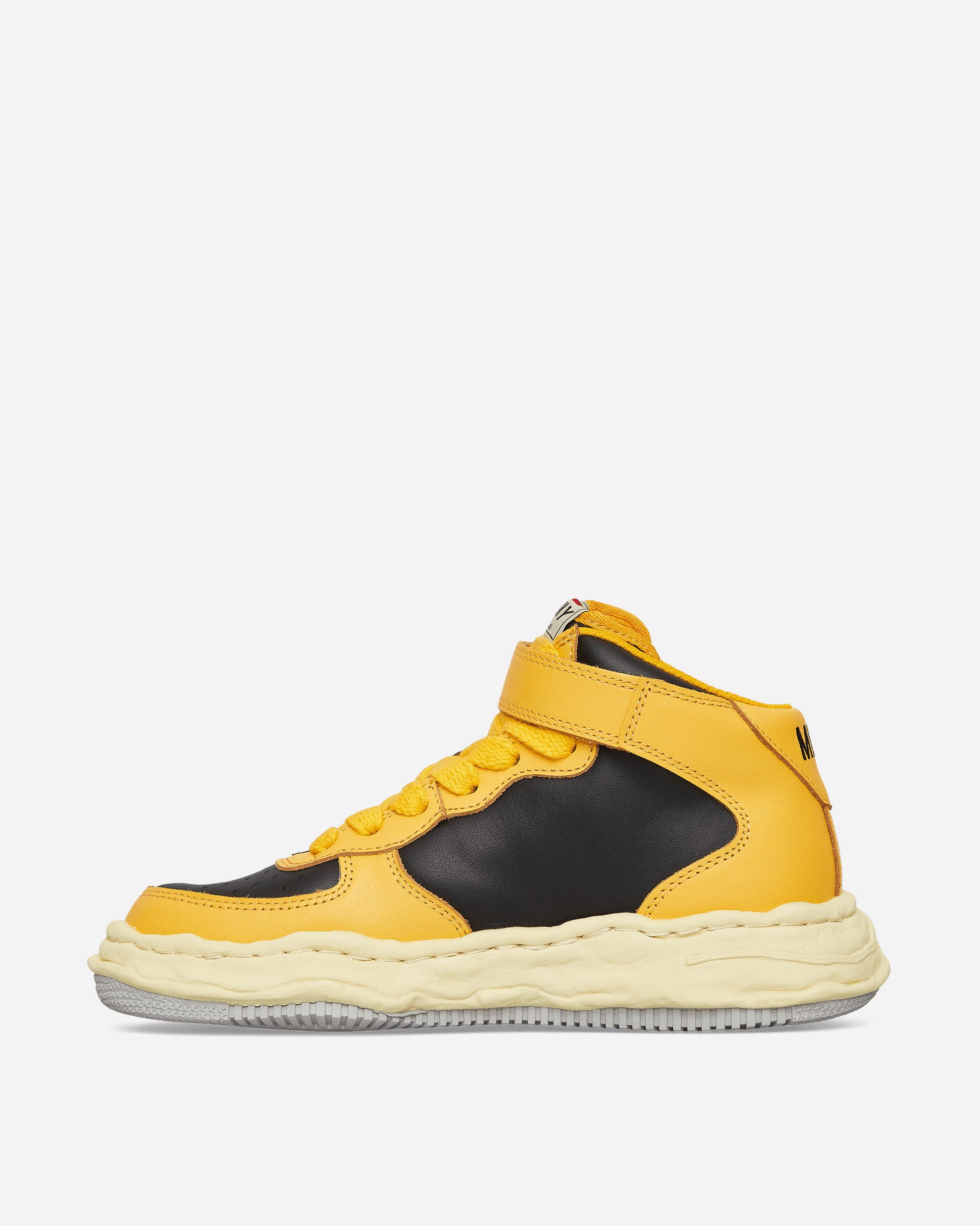 Shop Miharayasuhiro Wayne Vl Og Sole Leather High Sneakers In Yellow