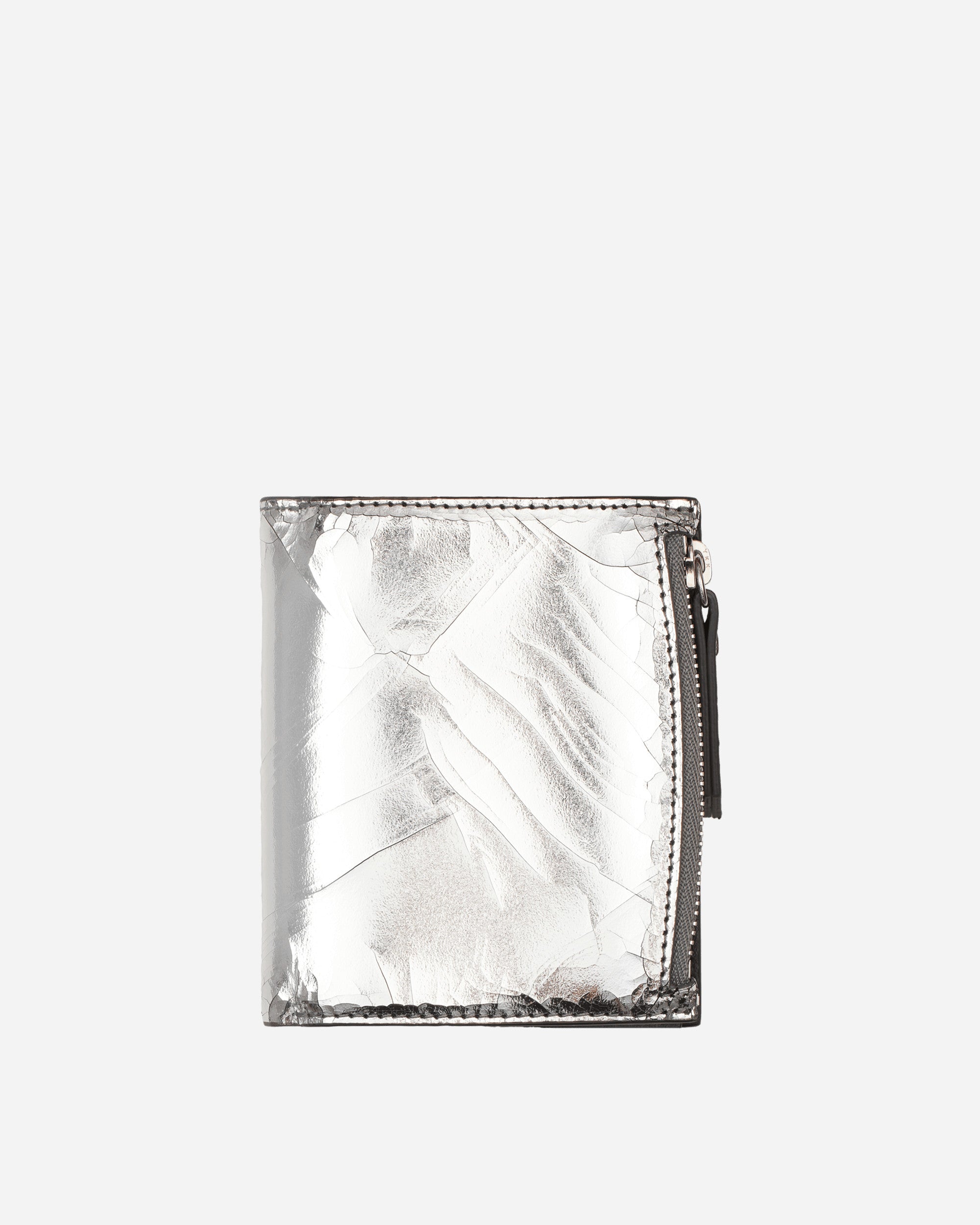 Mirror Small Flip-Flap Wallet Silver