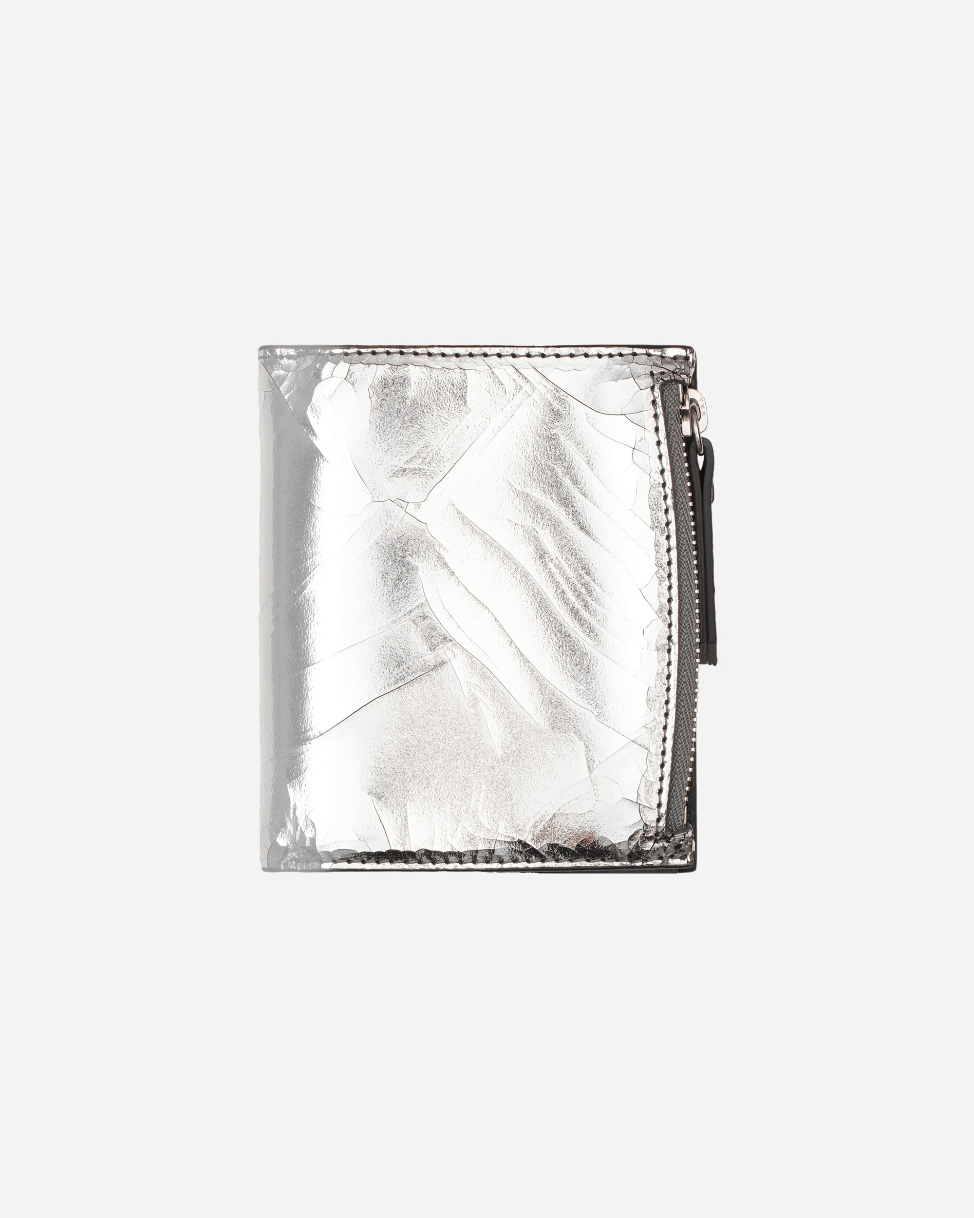 Maison Margiela Mirror Small Flip-Flap Wallet Silver - Slam Jam