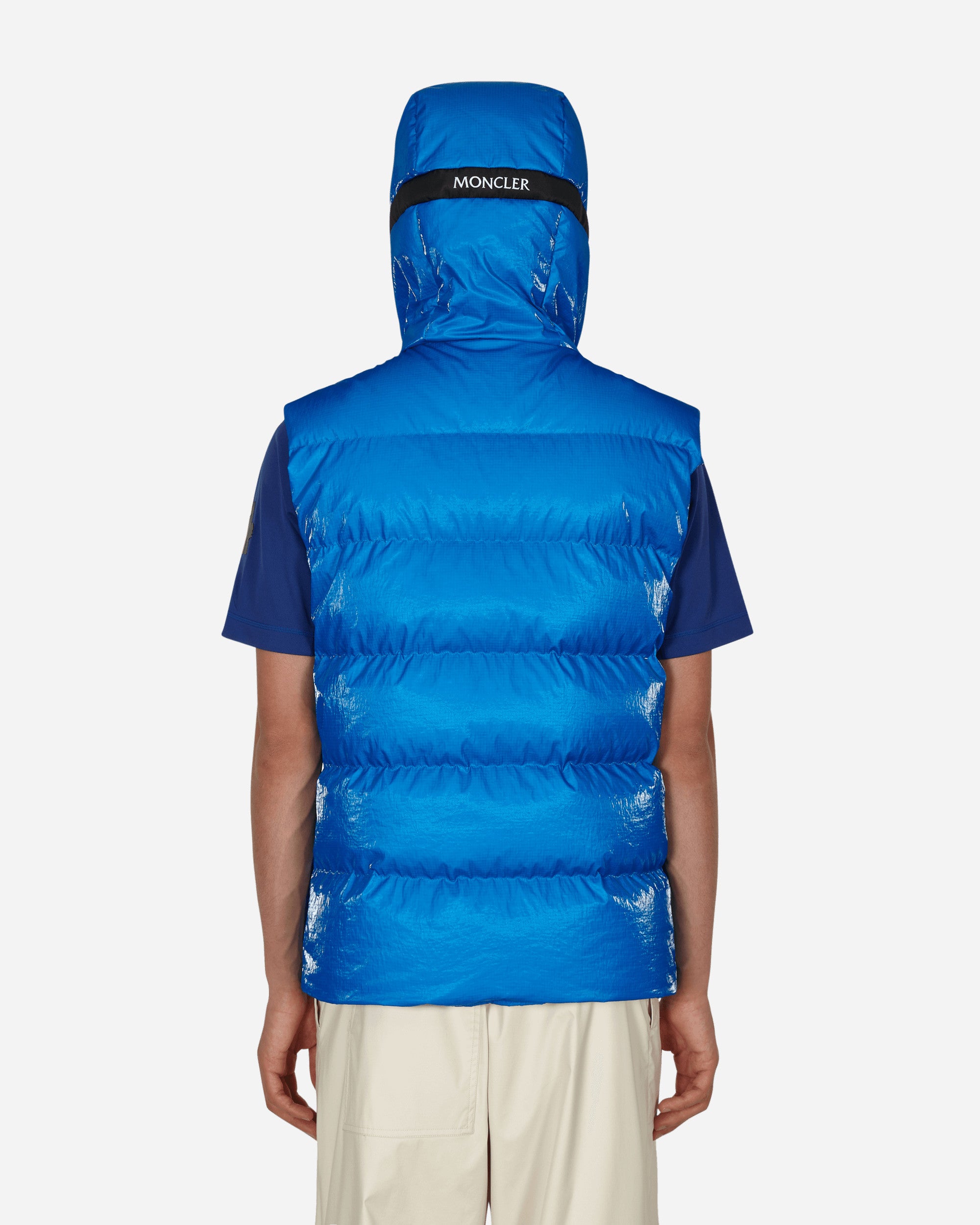 Shop Moncler Lawu Down Vest In Blue