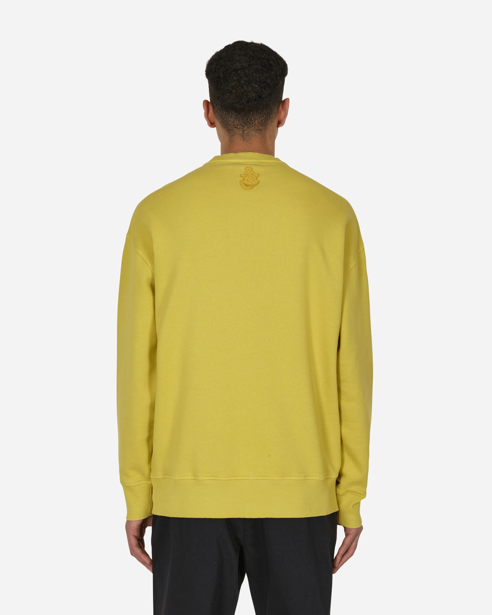 Shop Moncler Genius 1 Moncler Jw Anderson Logo Crewneck Sweatshirt In Yellow