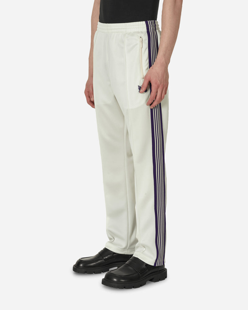 Needles Poly Smooth Narrow Track Pants Ice White - Slam Jam