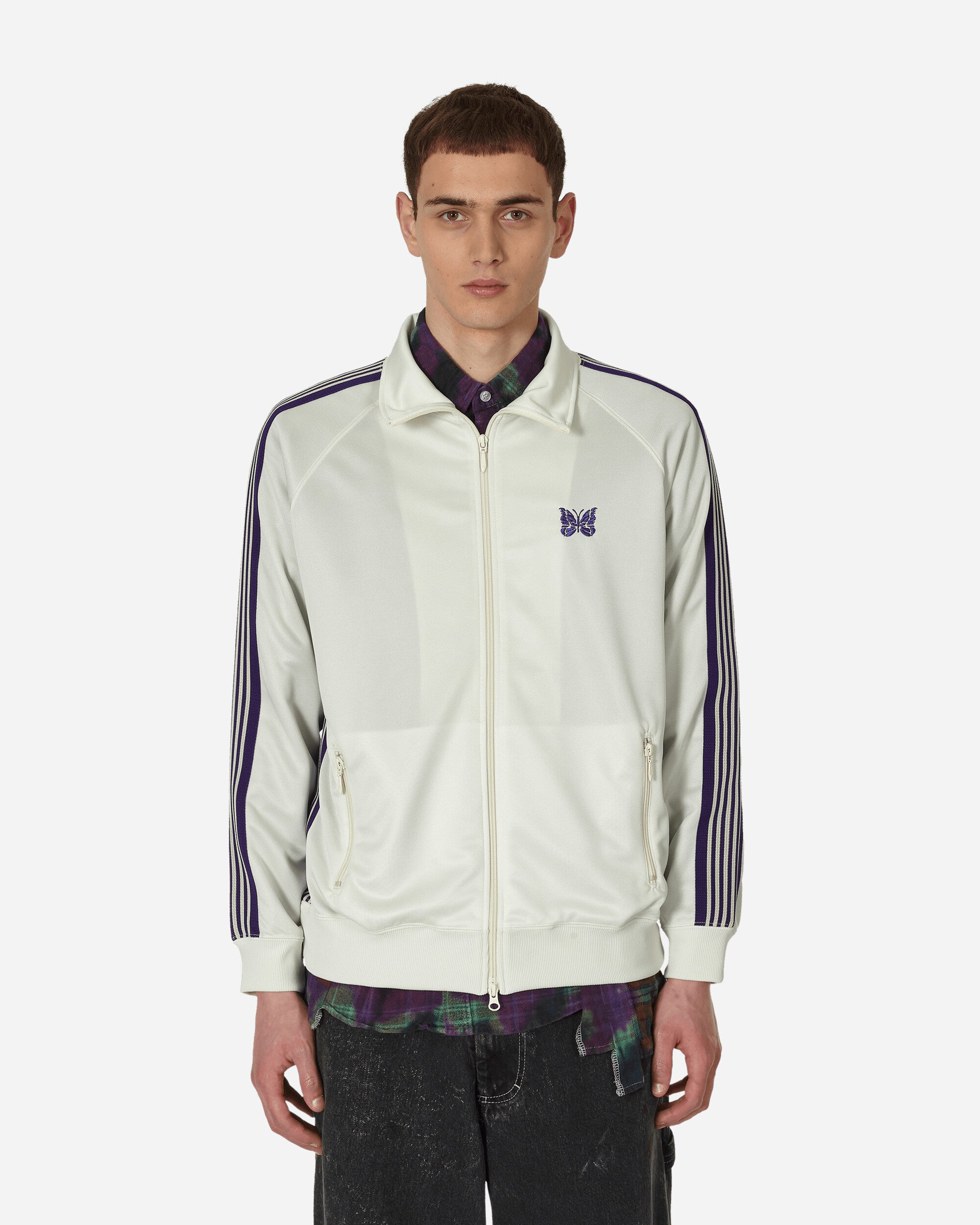 Needles Poly Smooth Track Jacket Ice White - Slam Jam Official Store