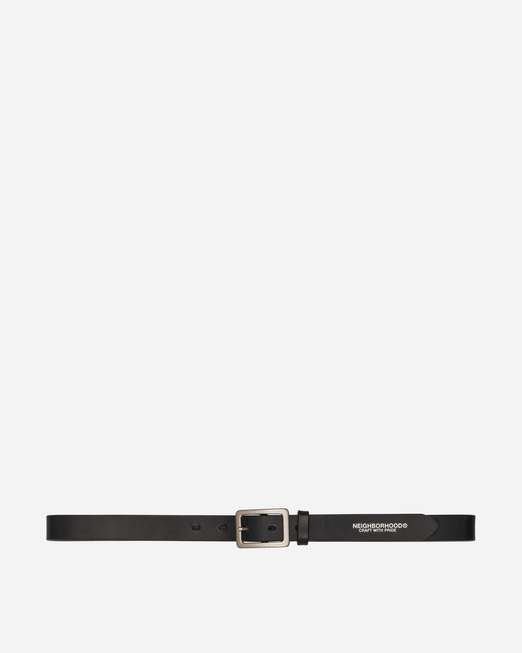 Leather Plain Belt Black