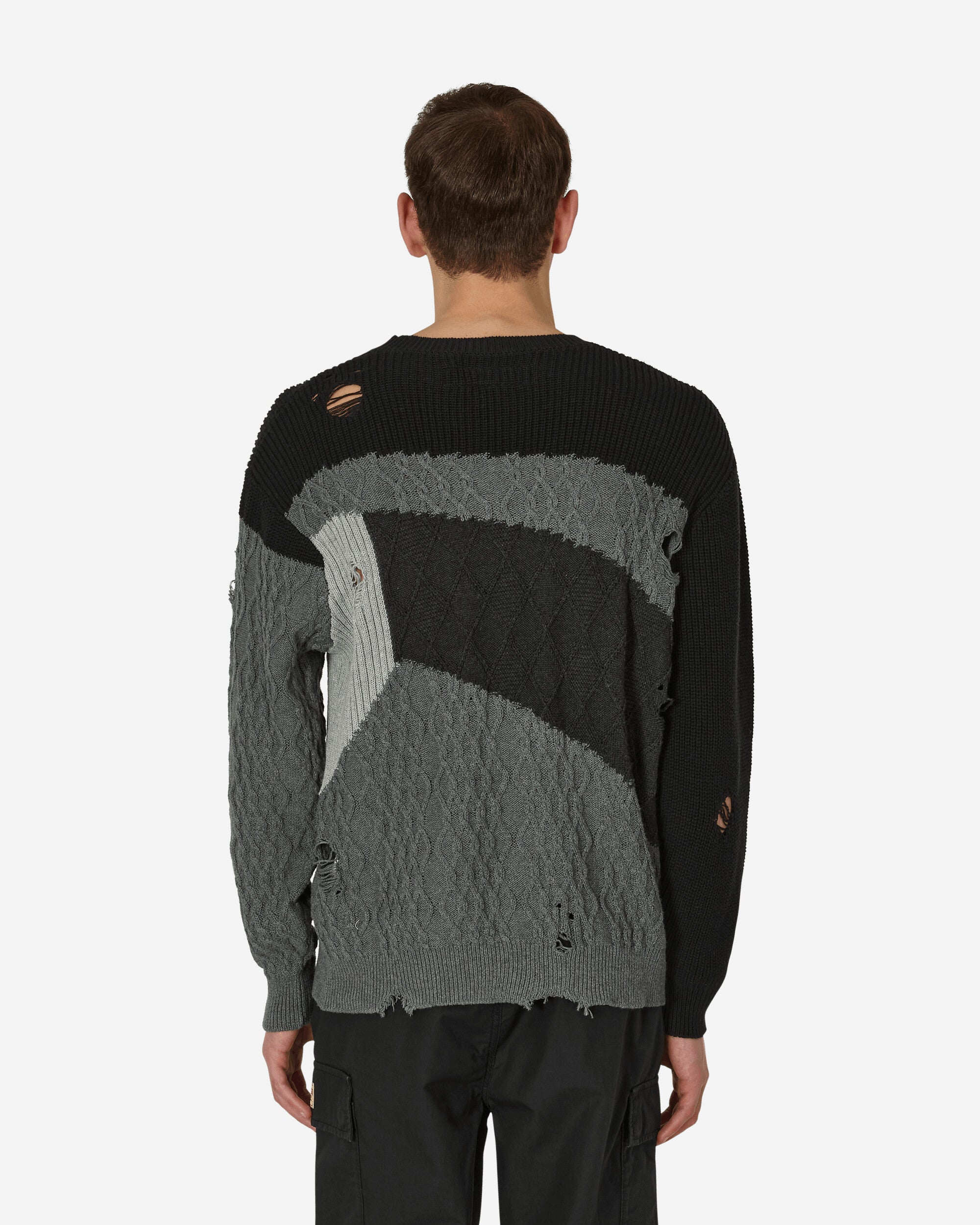 Neighborhood Patchwork Sweater Grey - Slam Jam Official Store