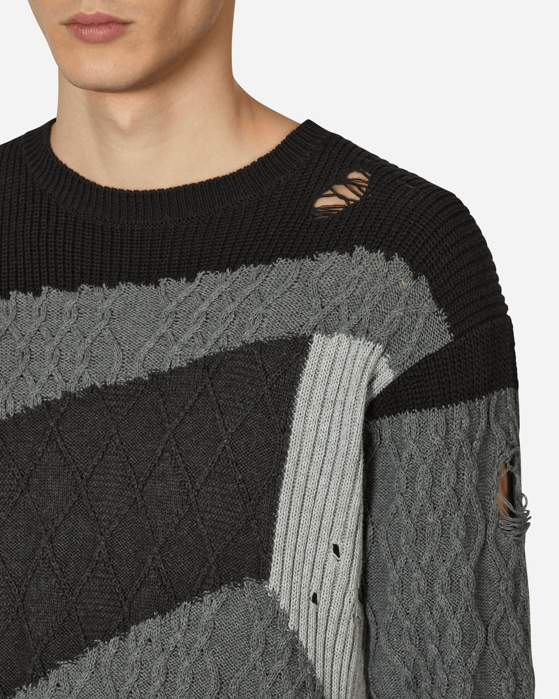 Neighborhood Patchwork Sweater Grey - Slam Jam Official Store