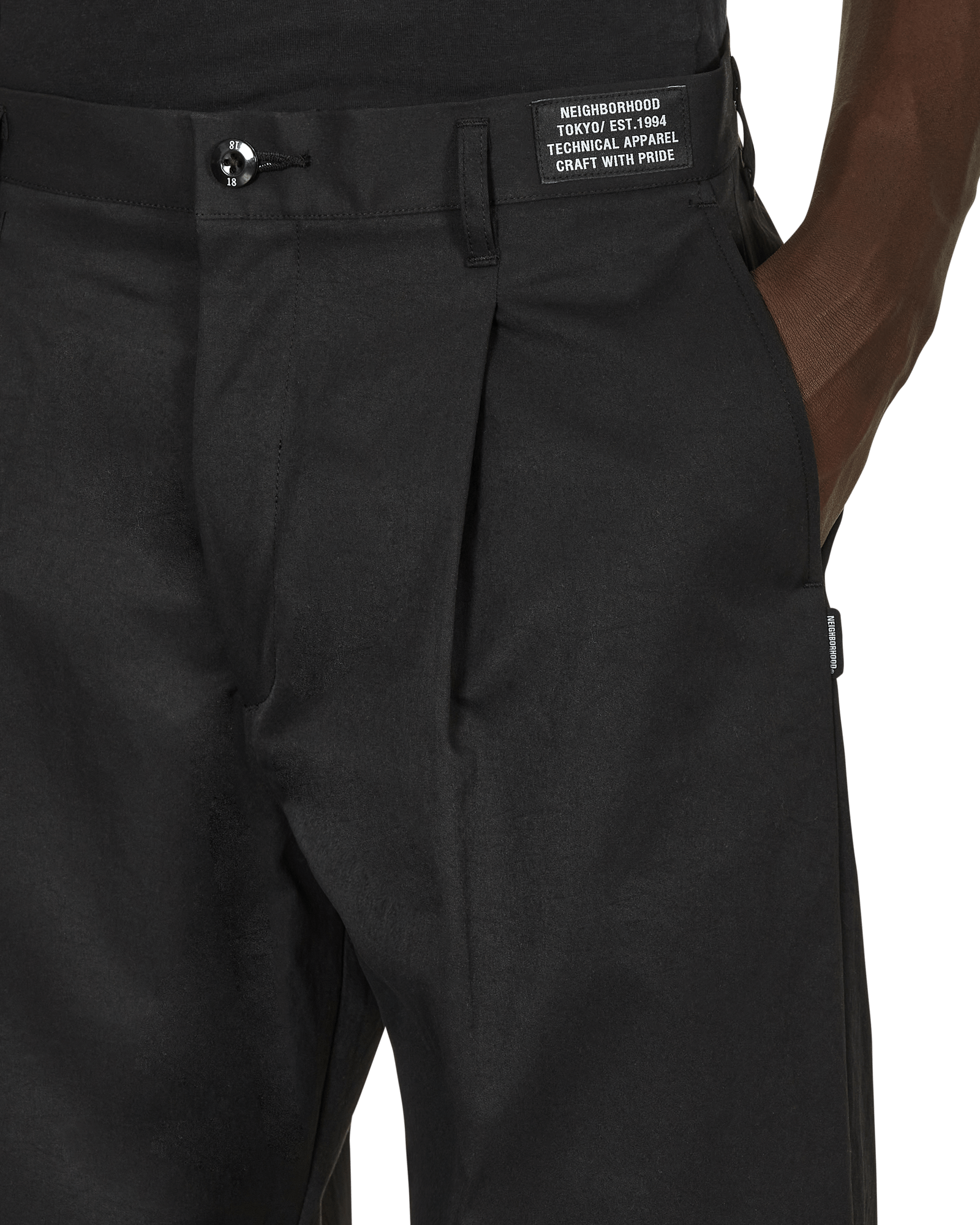 Neighborhood Tuck Trousers Black - Slam Jam Official Store