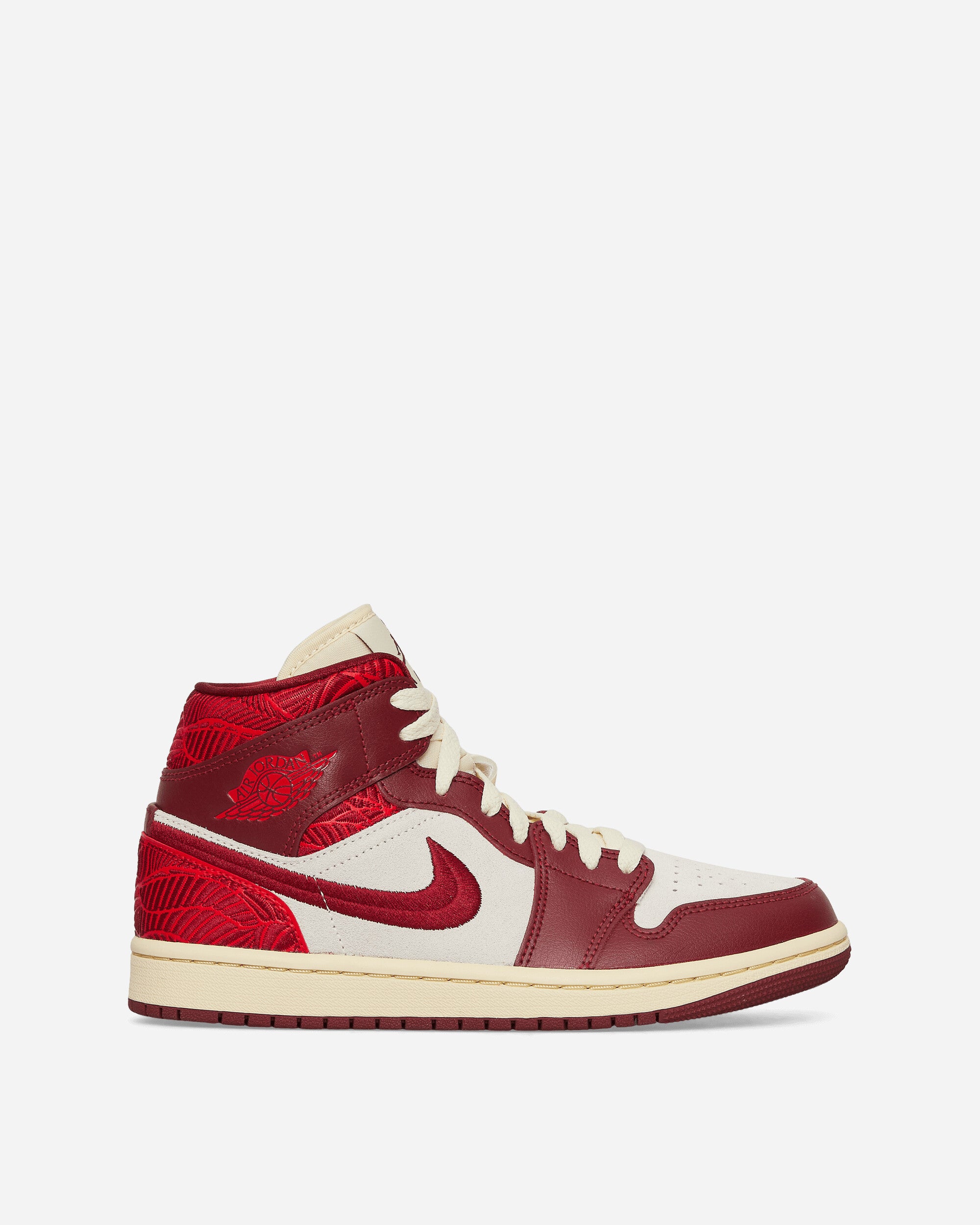 Nike Wmns Air Jordan 1 Mid Se Tiki Leaf Sneakers Team Red In Multicolor ...